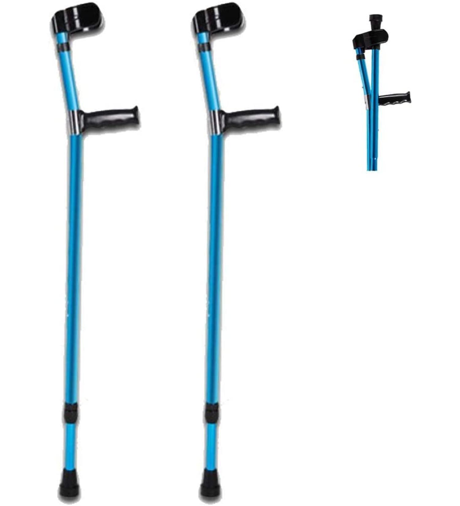 Forearm Crutches Adjustable Forearm Crutch Elbow Crutches Foldable Ultralight Aluminum Assistance Double Adjustable with Comfy Handle Adjust - Buy Online on GoSupps.com