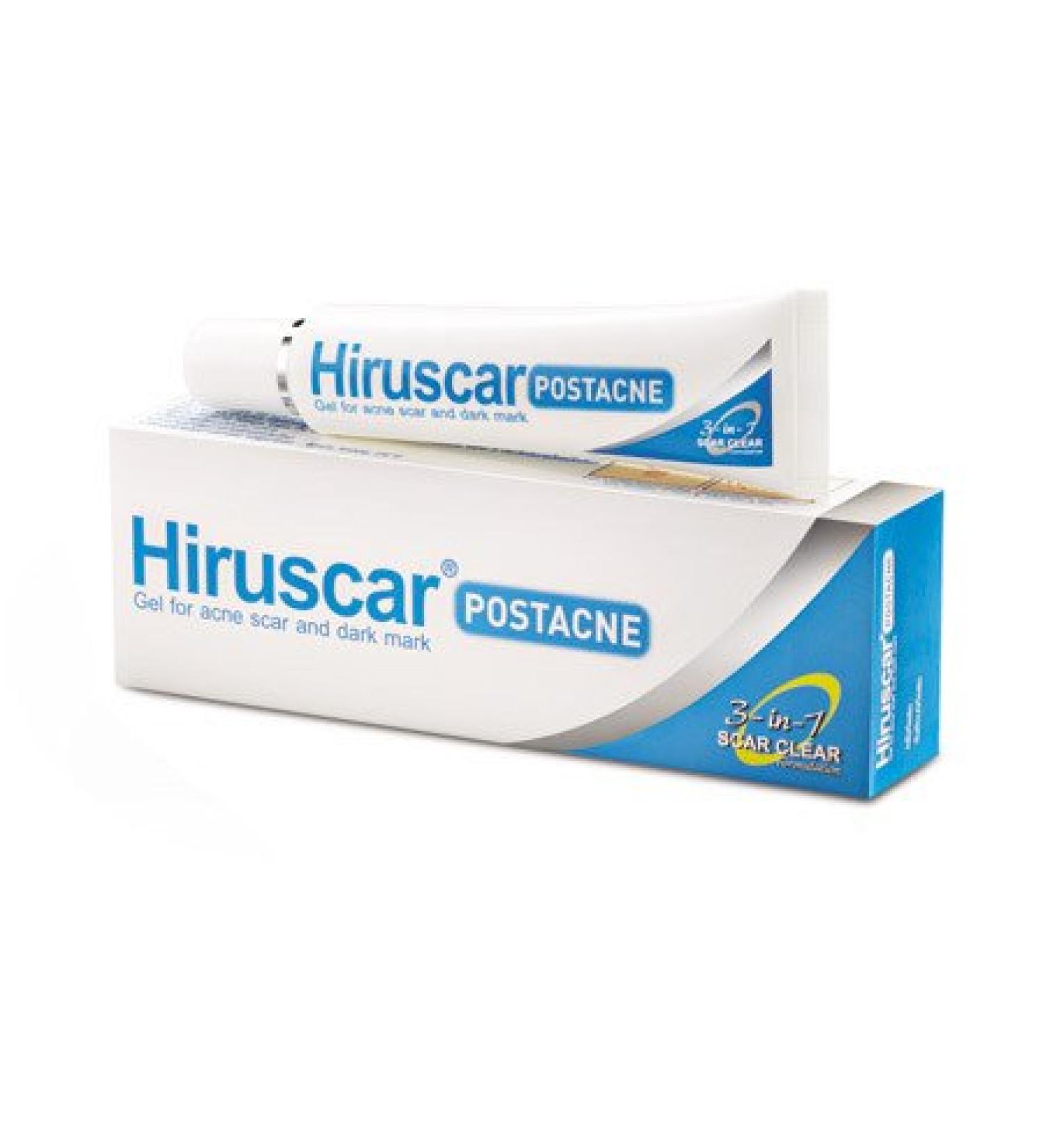 10 G. Hiruscar Postacne Post Acne Gel for Acne Scar Scars & Dark Mark Spots Product of Thailand