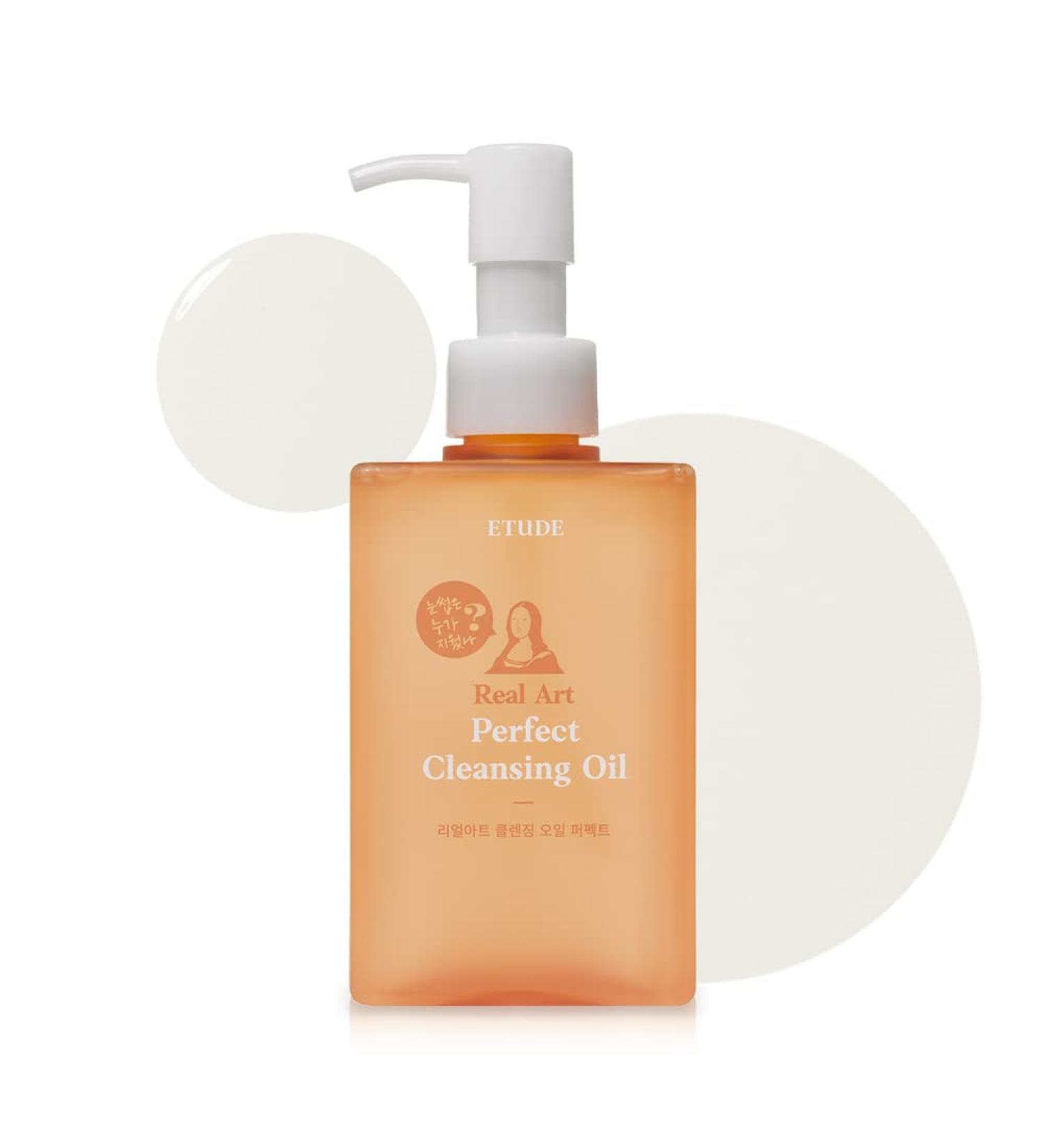 ETUDE Real Art Cleansing Oil Perfect 185ml | Gel serum type makeup remover for deep cleansing and pore care - Perfect_21AD - Buy Online on GoSupps.com