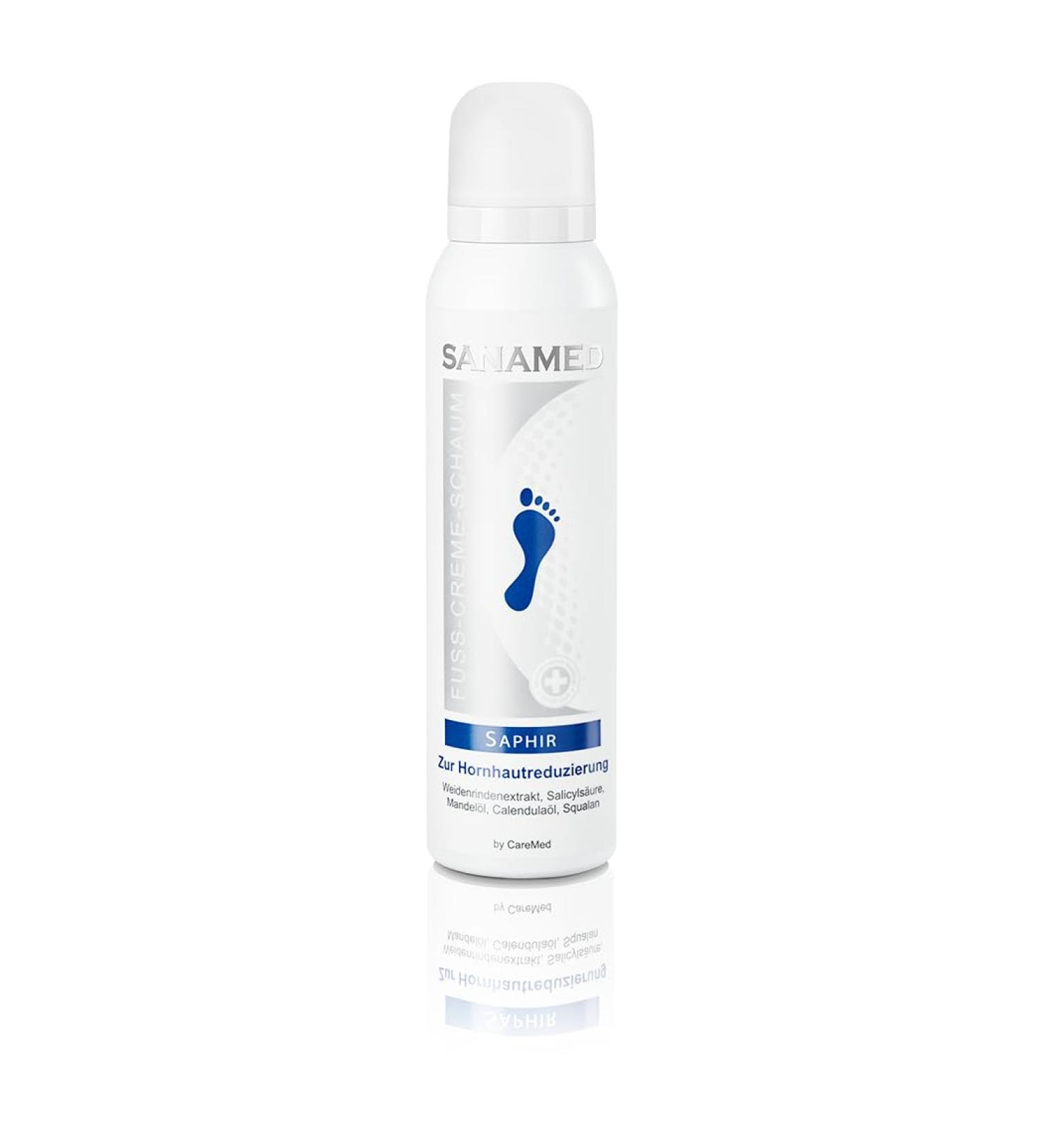 (150ml) - Sanamed Bubble, Sapphire Base, Foam Callus and Cracked Heel Foot Care Cream with Urea