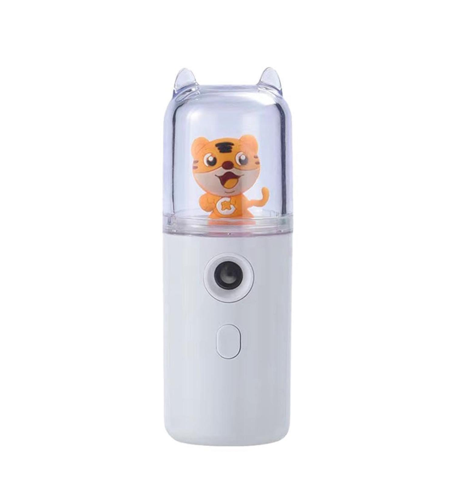 Cute Nano Mist Facial Sprayer Beauty Instrument USB Humidifier Rechargeable Face Nebulizer Beauty Tool Moisturizing Steamer Tiger White Free Size - Buy Online on GoSupps.com