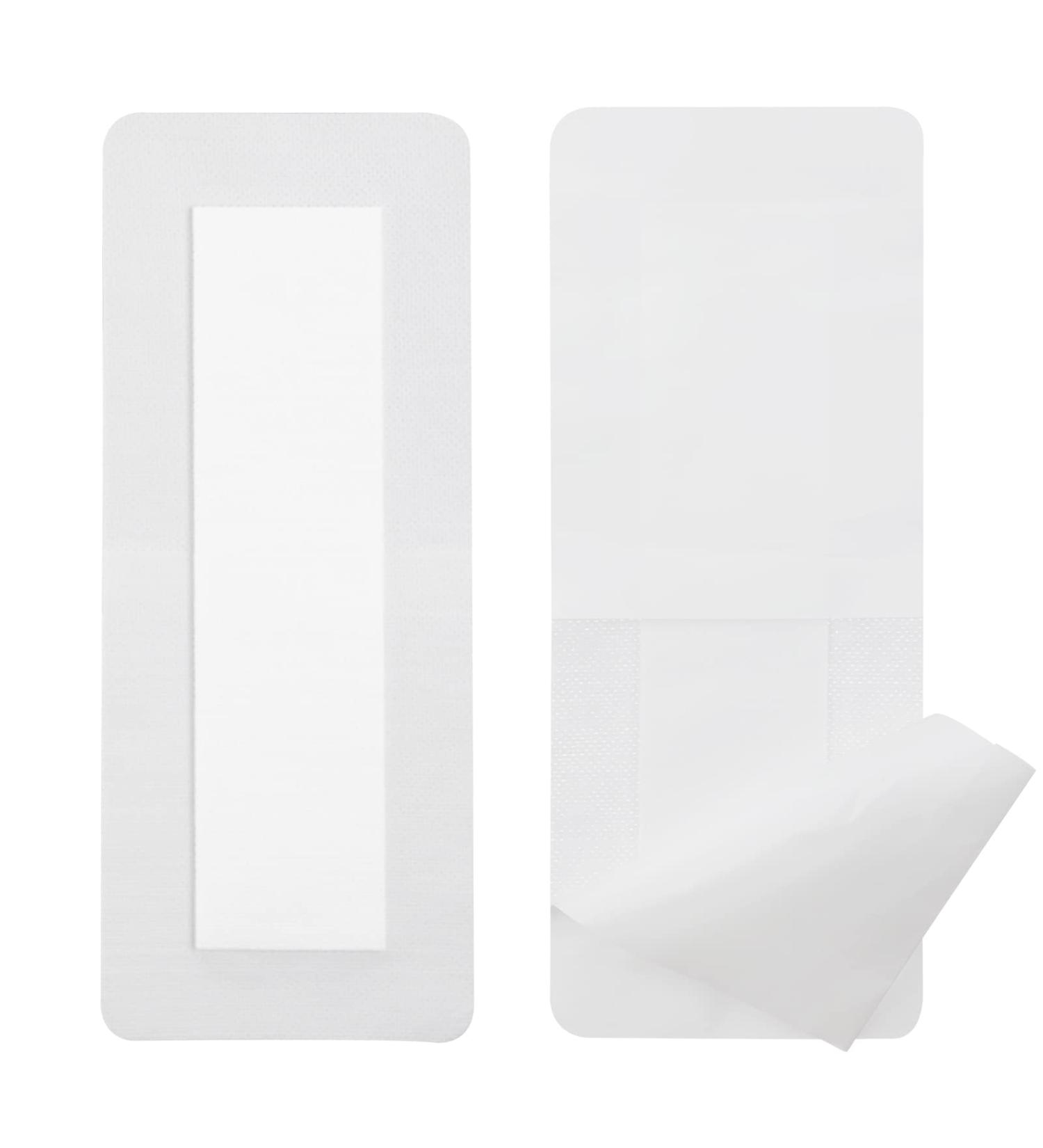 10 Pcs Breathable Knee/Hip Surgery Island Dressing | 4x10 Inch Post Surgery Bandage with Adhesive Border and Absorbent Pad - Pack of 10 - Buy Online on GoSupps.com