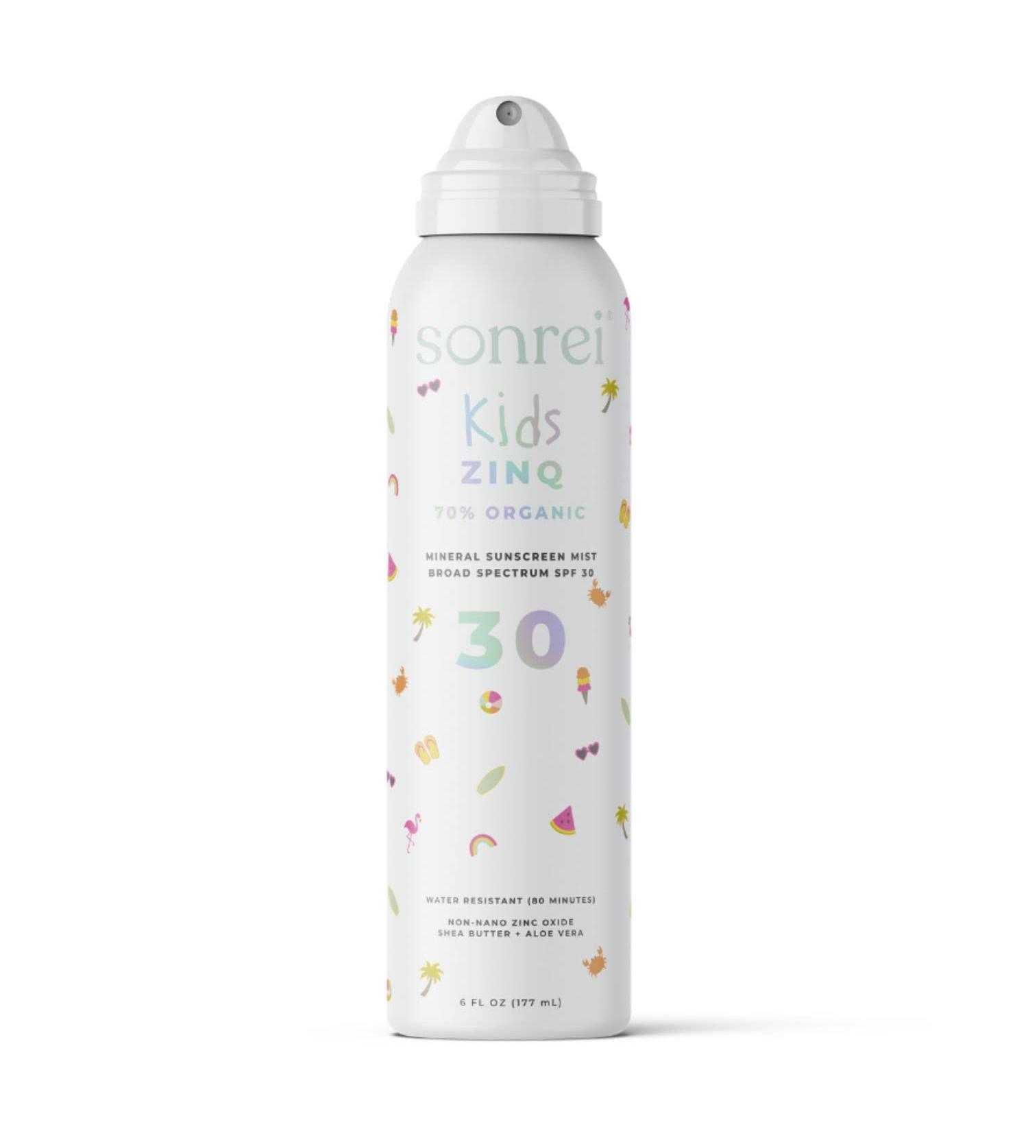Sonrei Kids ZinQ SPF 30 Organic Mineral Sunscreen | Broad Spectrum Water-Resistant Vegan & Eco-Friendly - 6 Fl Oz - Buy Online on GoSupps.com