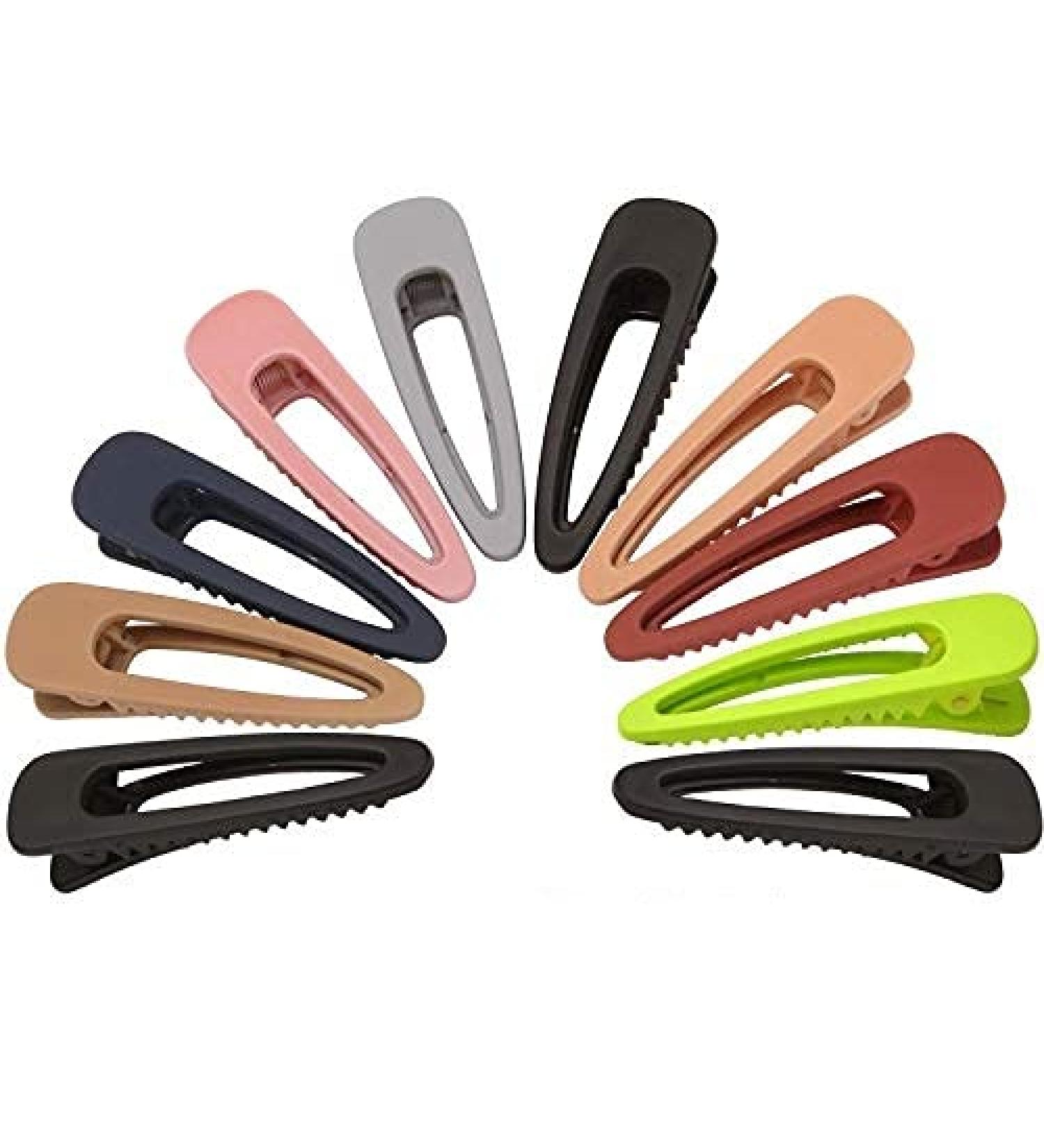Loneedy 10 PCs Plastic Alligator Hair Clips - Non-Slip Grip Barrettes for Women & Girls | Easy Styling for All Hair Types - Mixed Colors - Buy Online on GoSupps.com
