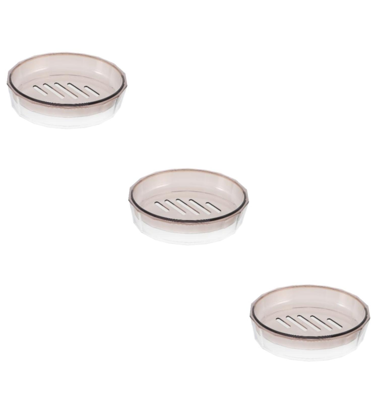 Ciieeo 3 Pcs Box Soap Box Clear Soap Case Soap Holders for Bathroom Self Adhesive Coffee Soap Dish Soap Container Soap Storage Rack Creative Soap Draining Dish Pcdg Large Storage Box - Buy Online on GoSupps.com