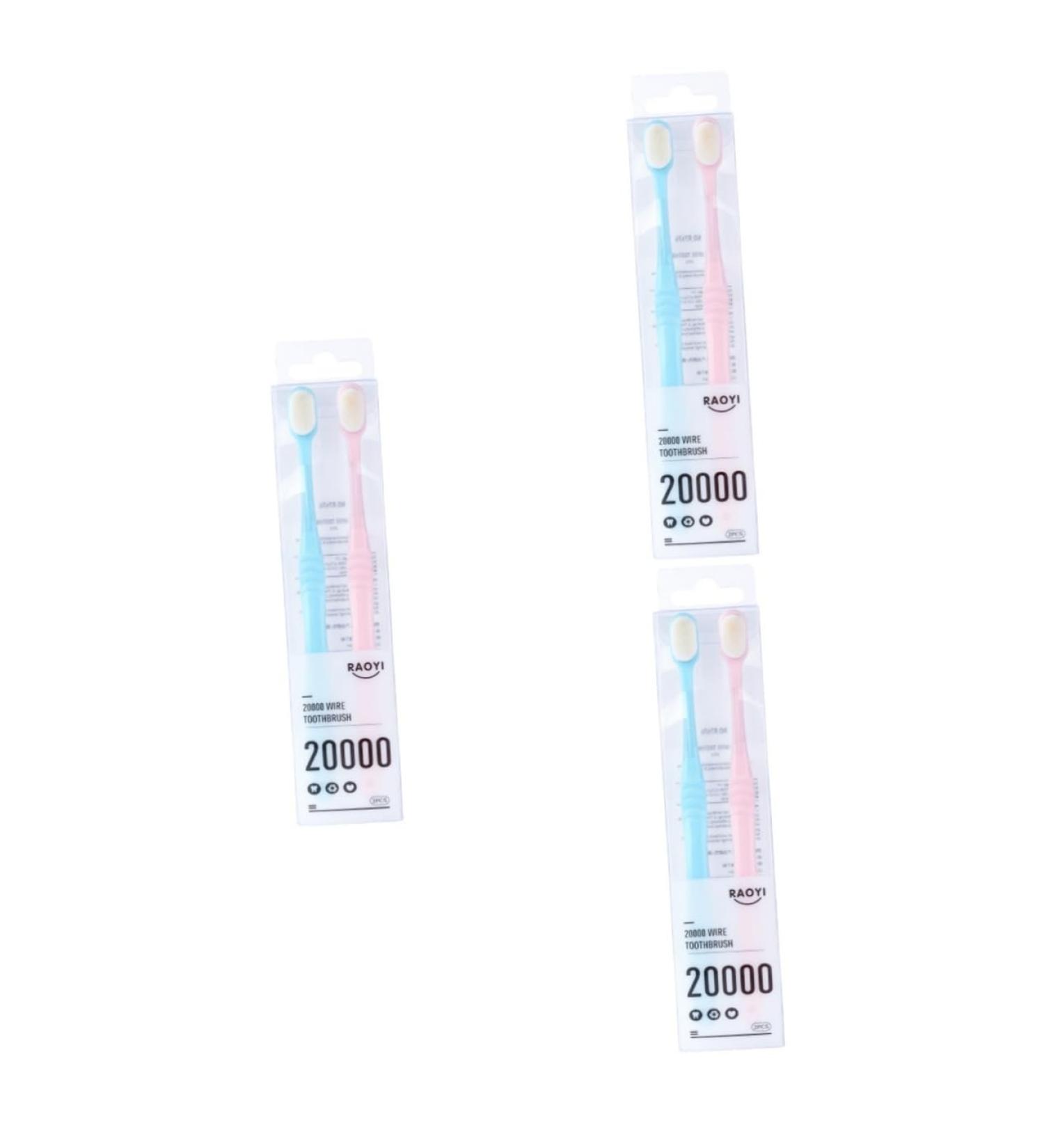 Minkissy 6-Pack Nylon Toothbrush Set | Anti-Slip Portable Oral Hygiene | Small Head Design for Pregnant Women | Antimicrobial Tooth Care - Buy Online on GoSupps.com