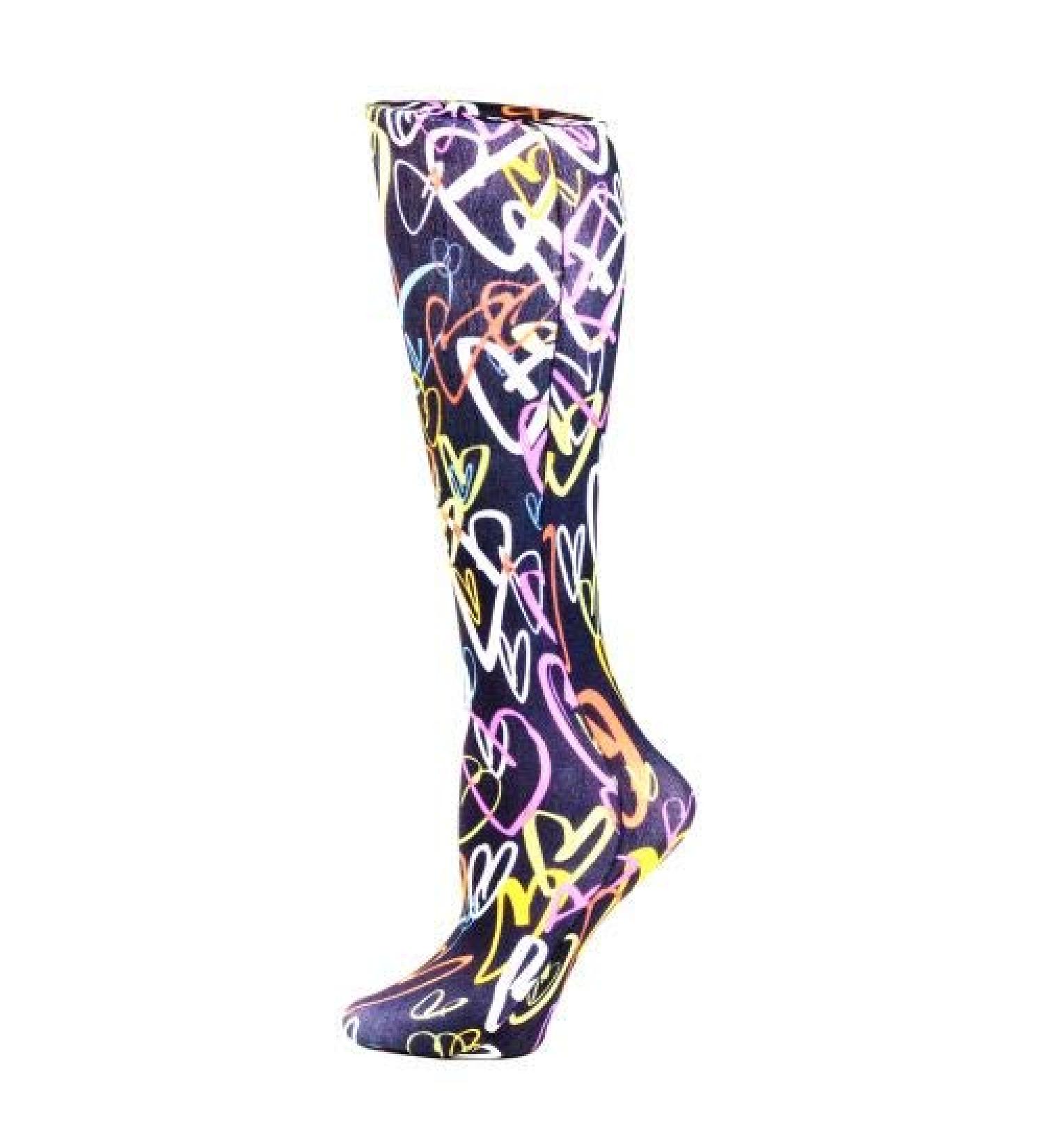 Red Moby Celeste-Stein-CMPSQ-2-1828 Womens 15-20 mmHg Compression Sock - Queen - Black Luvy