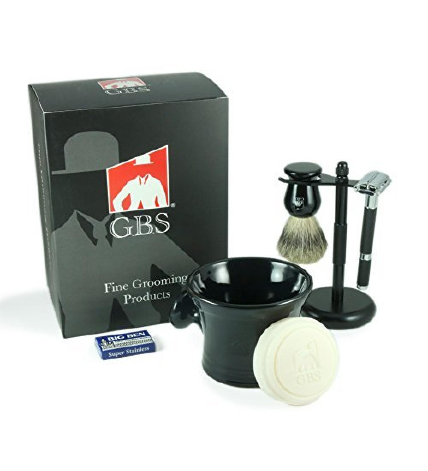 Premium G.B.S Men s Shaving Set - Double Edge Razor Brush Mug & Natural Soap - Perfect Shaving Accessories - Buy Online on GoSupps.com