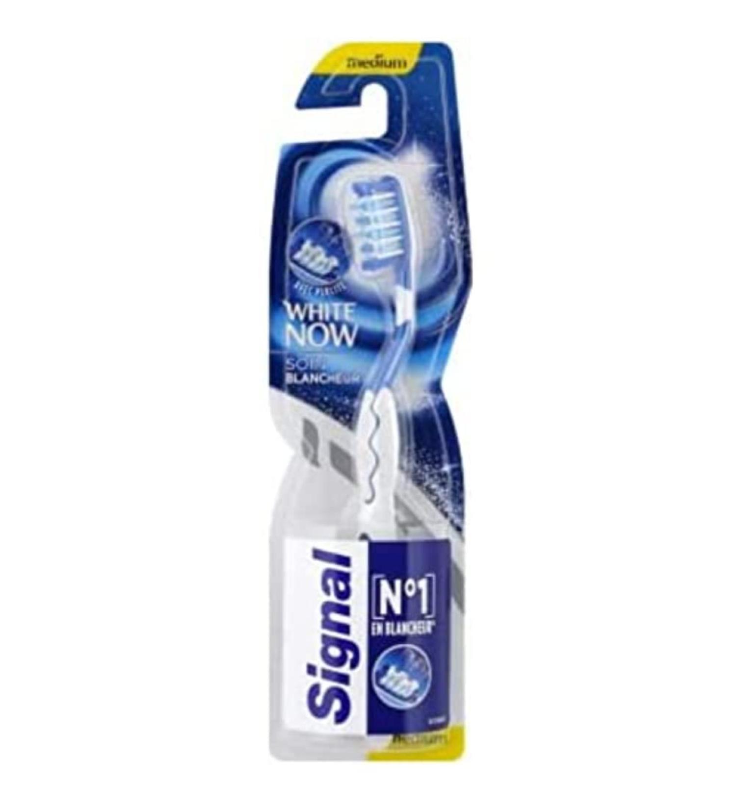 Signal Toothbrush Soin Blancheur medium hardness assorted colors 1 piece 1 piece (1 pack) Soin Blancheur Medium