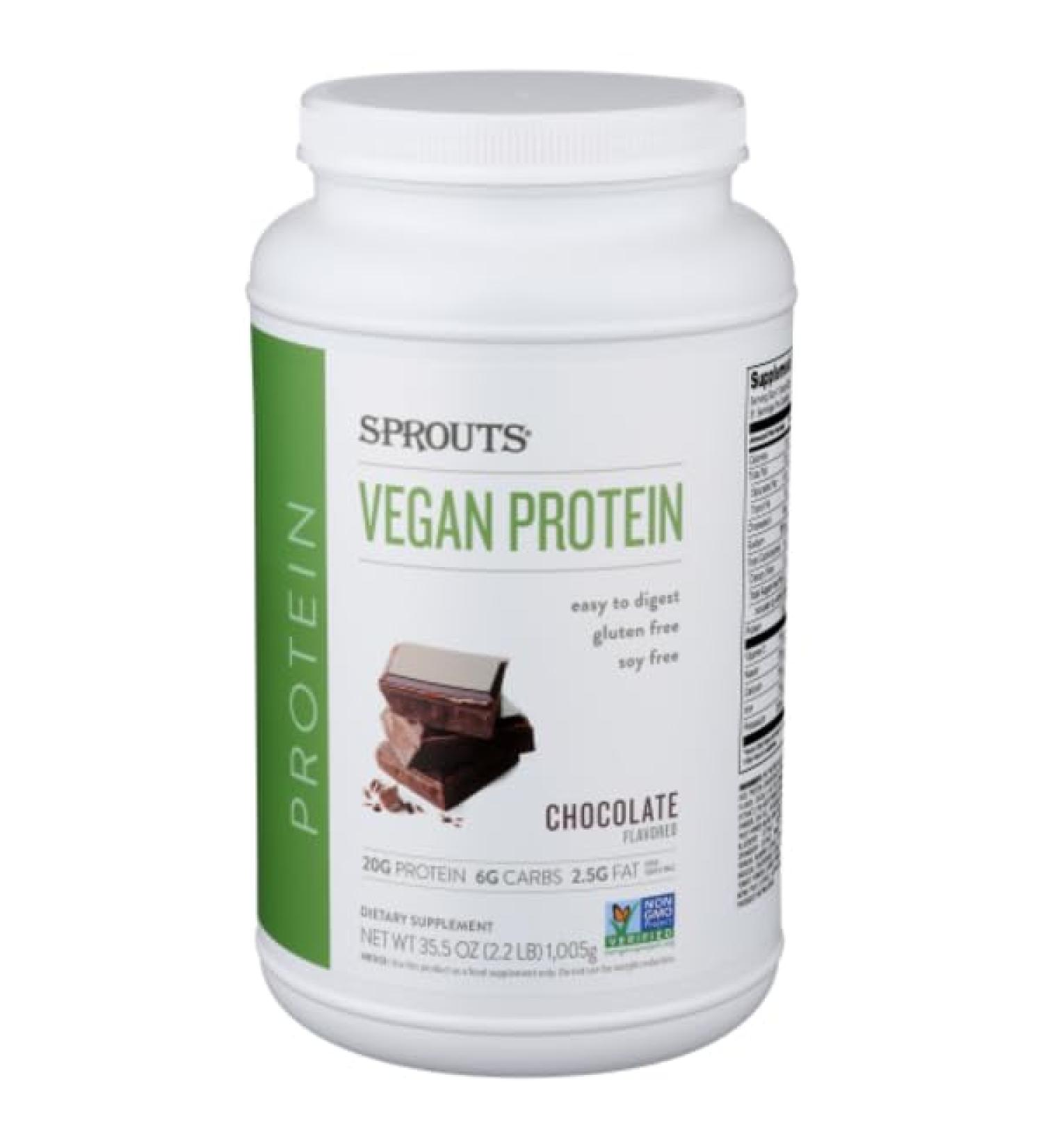 Generic Sprouts Chocolate Vegan Protein - 2.2 lbs