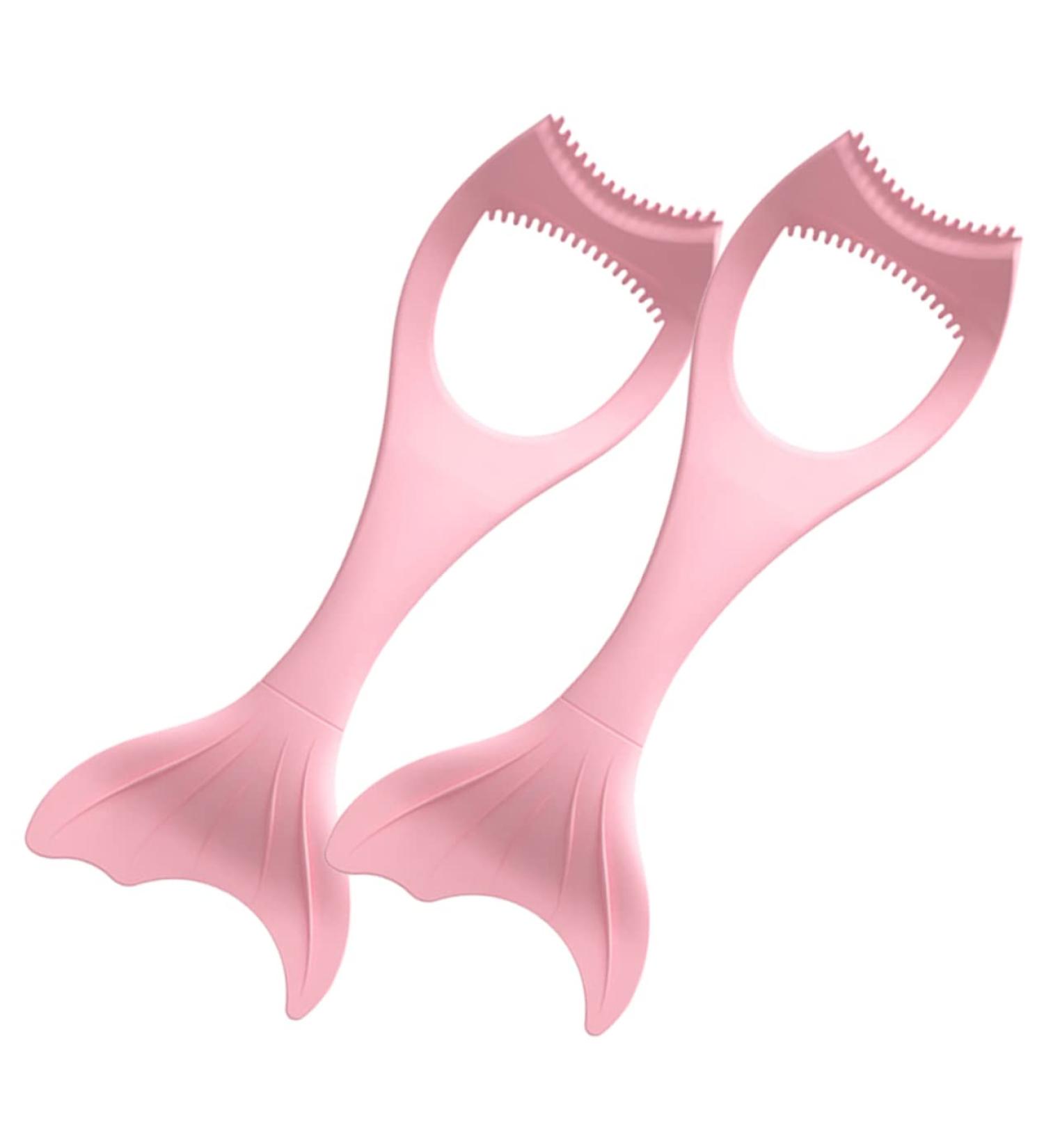 Didiseaon 2pcs Mascara Brush Gel Nail Polish Reusable Eye Stencil Reusable Eyeliner Applicator Pink - Buy Online on GoSupps.com