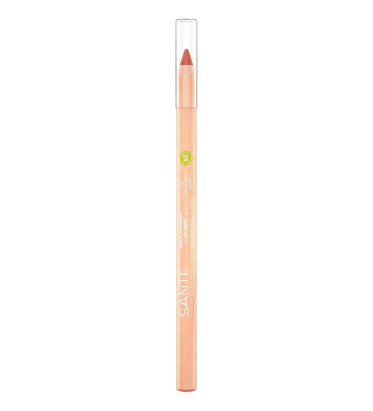 Sante Naturkosmetik Soft Mineral Lipliner 02 Summer Berry - Velvety Soft Texture 1.14g | International Shipping Available - Buy Online on GoSupps.com