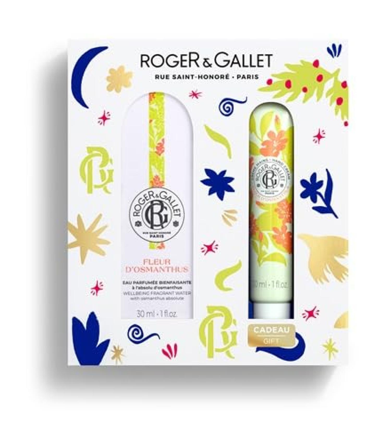 ROGER & GALLET | Osmanthus Flower Gift Set | 1 fl oz Wellbeing Fragrant Water | 1 oz Hand & Nail Cream | Limited Edition Osmanthus flower Minis Gift Set - Buy Online on GoSupps.com