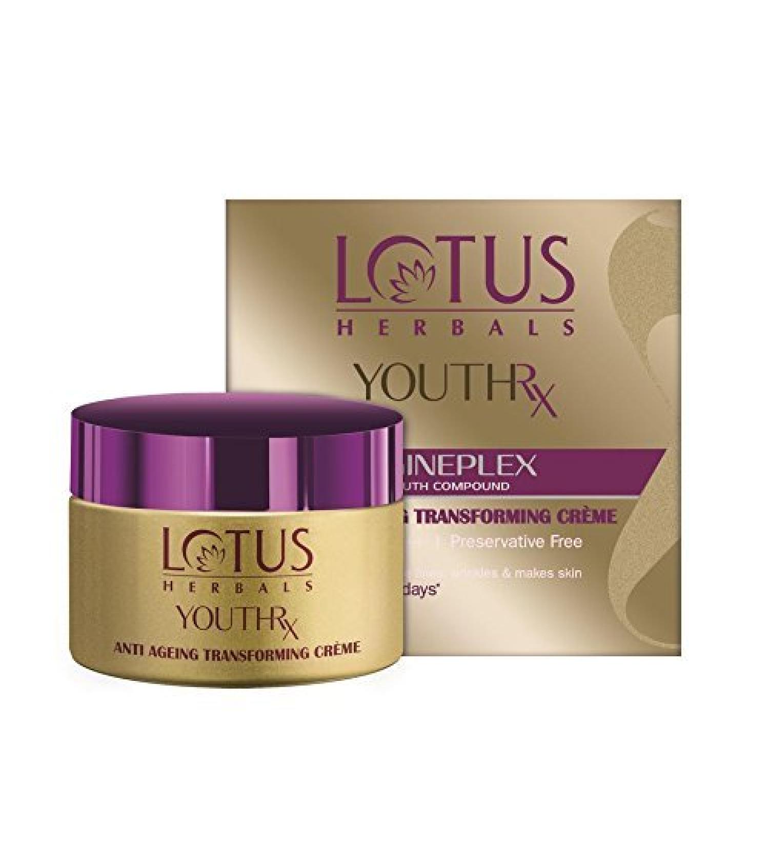 Lotuss Herbals Youthrx AntiAgeing Tranforming Creme 50g - Buy Online on GoSupps.com