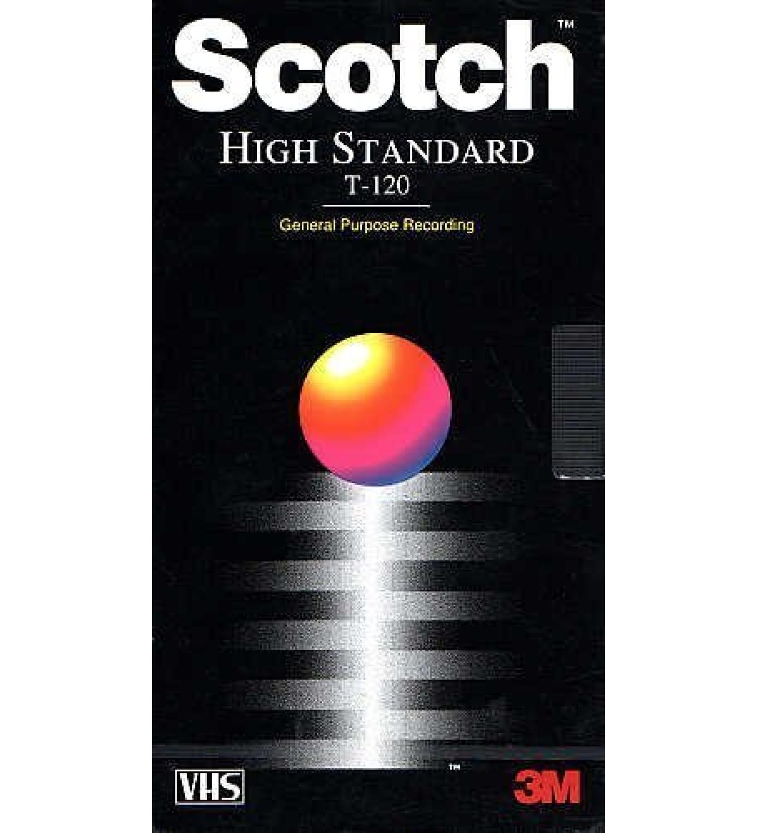Scotch High Standard T-120 Blank VHS Tape