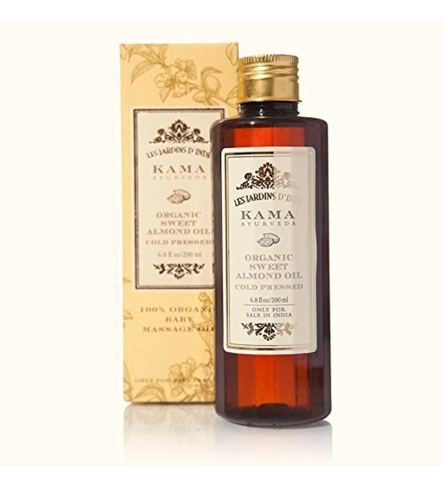 KAMA AYURVEDA Organic Extra Virgin Sweet Almond Oil - 100 ml - Buy Online on GoSupps.com