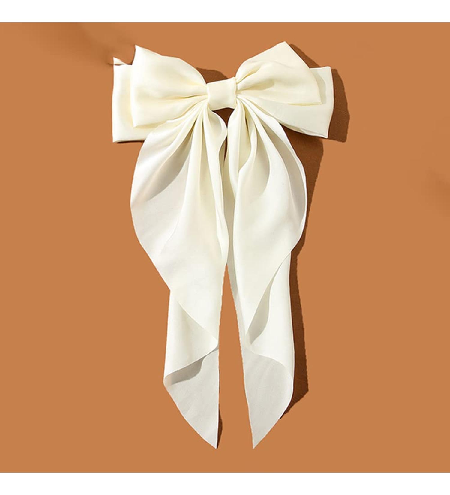 Duories Large Elegant Hair Clip - 40cm Fabric Loop Hair Accessories for Women & Girls - Ideal for All Hair Types - Cream - Buy Online on GoSupps.com