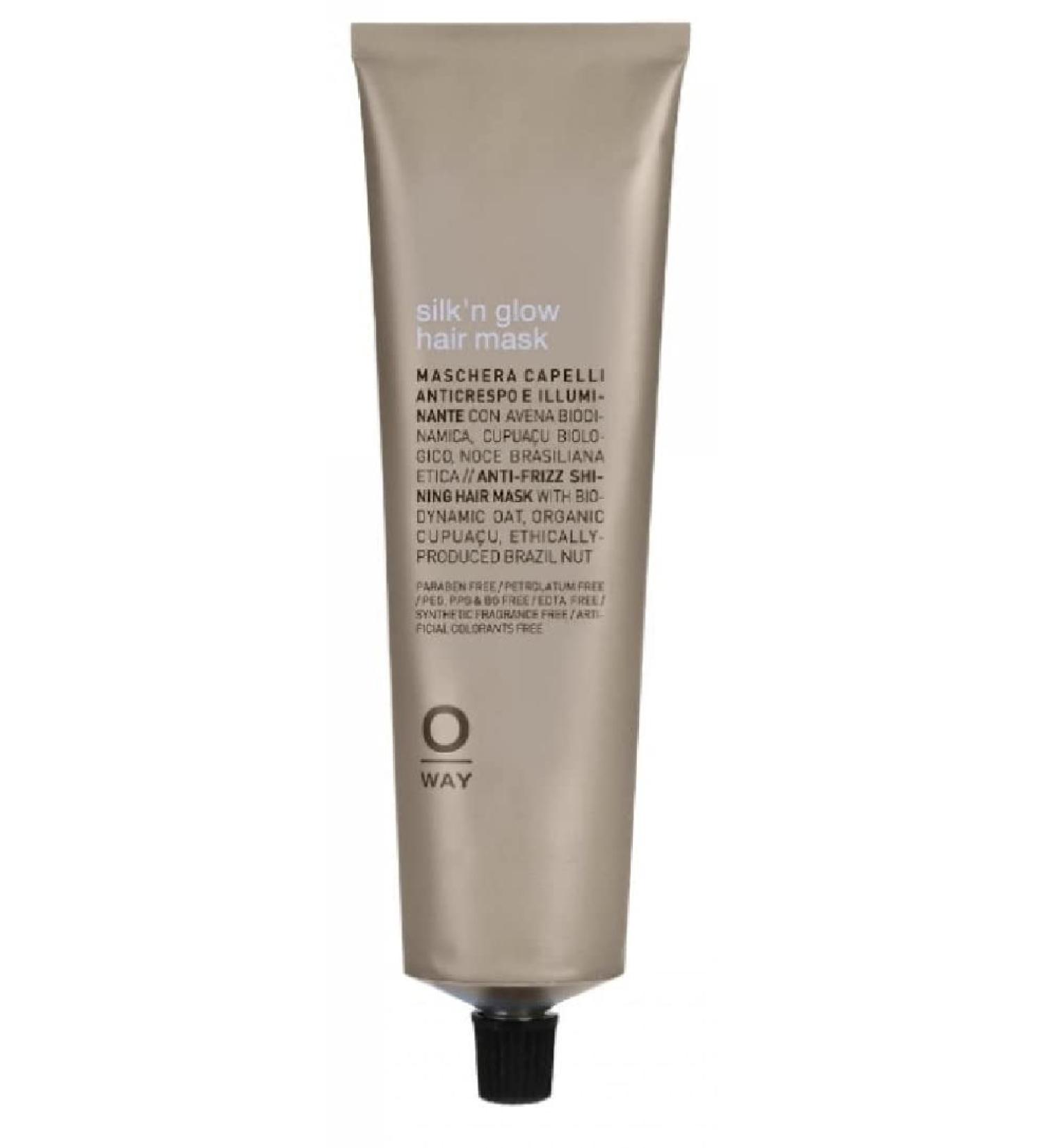 0way Silk and Glow Hair Mask Made in Italy Biodynamic Ingredients Silk & Glow Hair Masque Conditioner Treatment (5 oz - ORIGINAL SIZE)