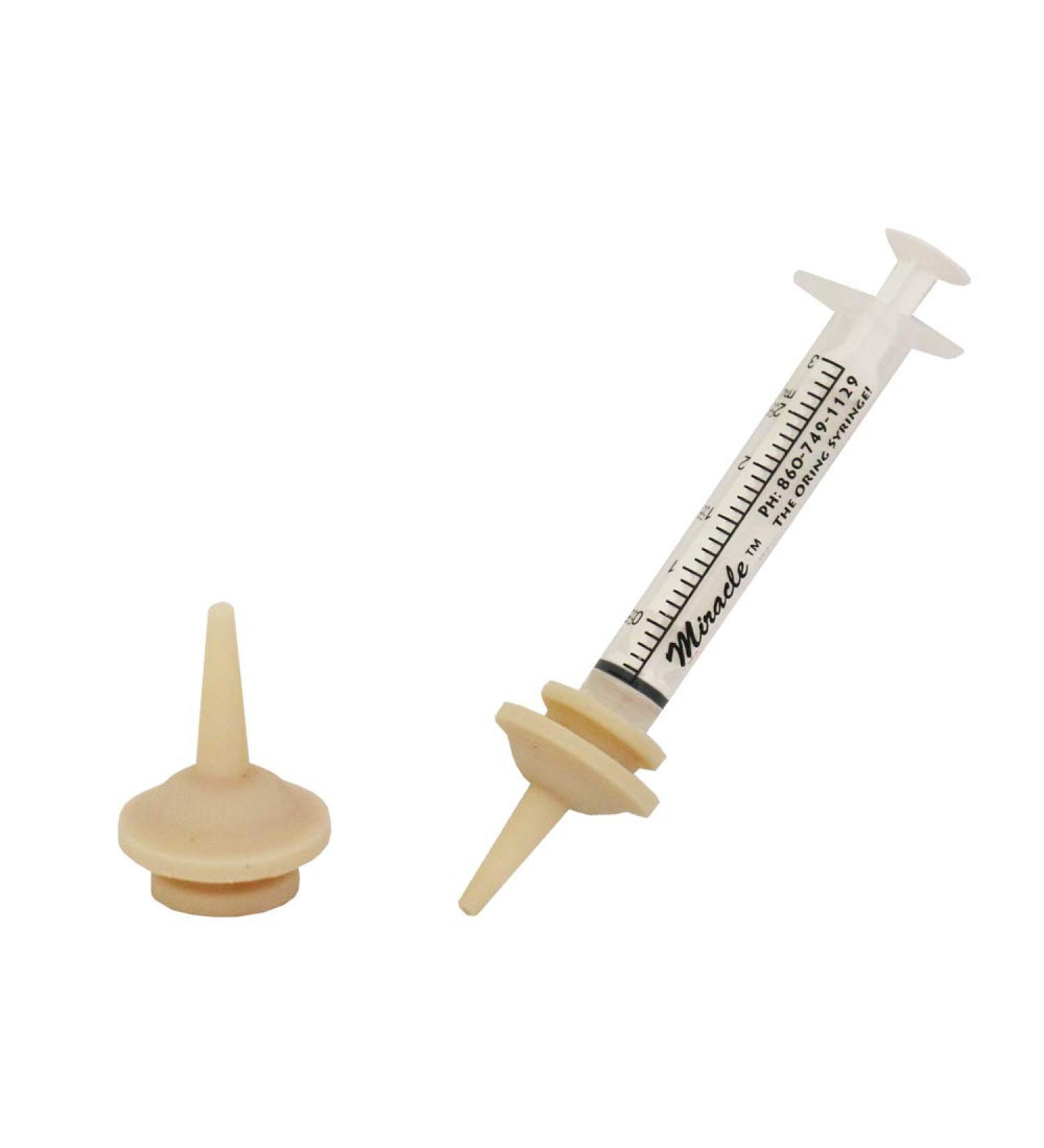 THE MIRACLE NIPPLE for Pets, Original Pkg/2 with Miracle Brand Oring Syringe
