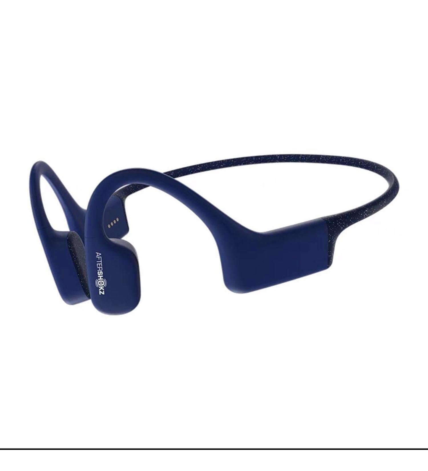 Aftershokz Xtrainerz Waterproof MP3 Player | Open-Ear Bone Conduction Headphones | Wireless Bluetooth-Free 4GB Memory - Lightweight 30g in Sapphire Blue - Buy Online on GoSupps.com
