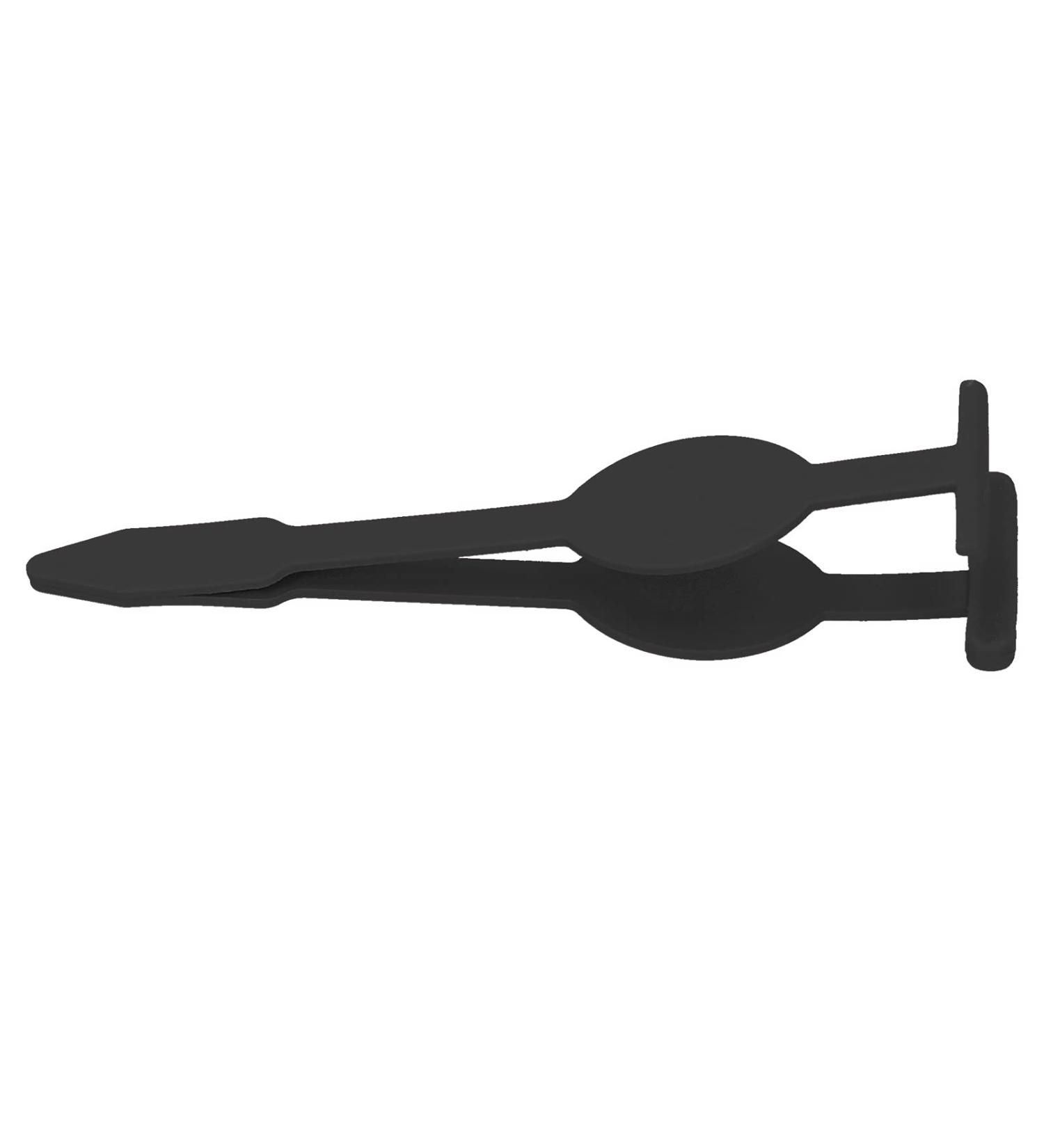 Premium Stainless Steel Eyelash Tweezers - Curved & Shaped for Easy Application | Durable & Comfortable Silicone Grip | Perfect for False Eyelashes - Black - Buy Online on GoSupps.com