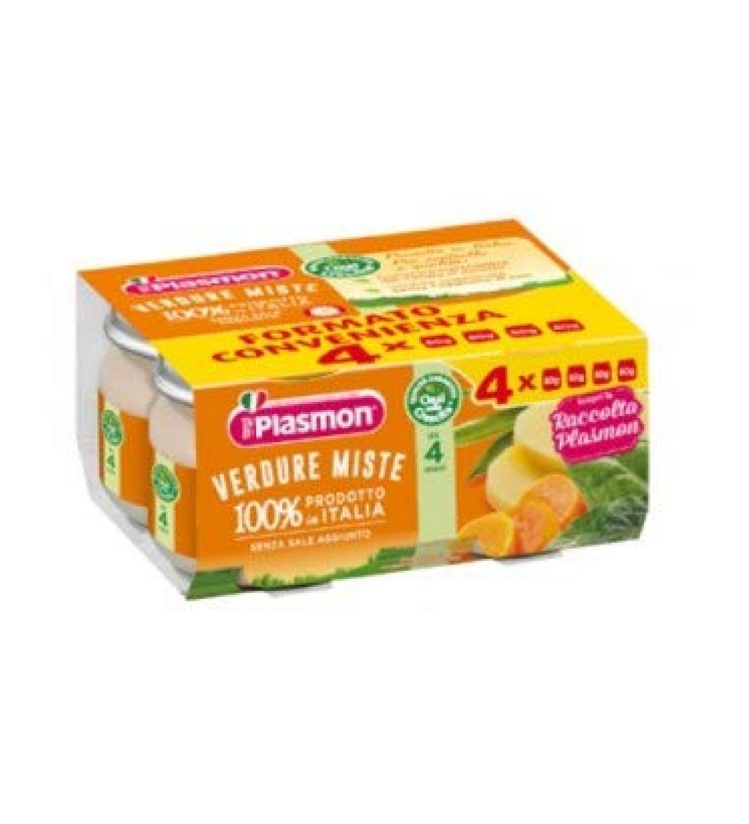 Plasmon Homogenized With Carrots Potato And Zucchini 4x80g