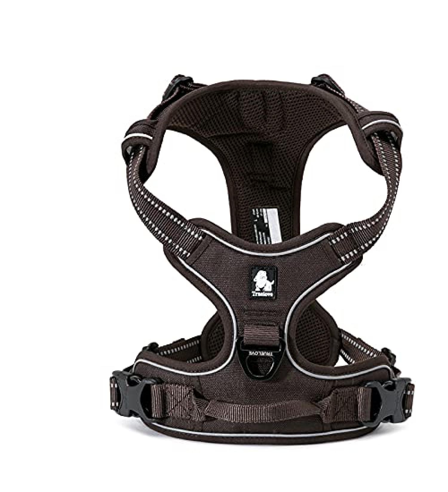 Winhyepet Truelove Dog Harness - No-Sweater Reflective Adjustable with Clips for Small Medium & Large Dogs - TLH5651 S Brown - International Shipping Available - Buy Online on GoSupps.com