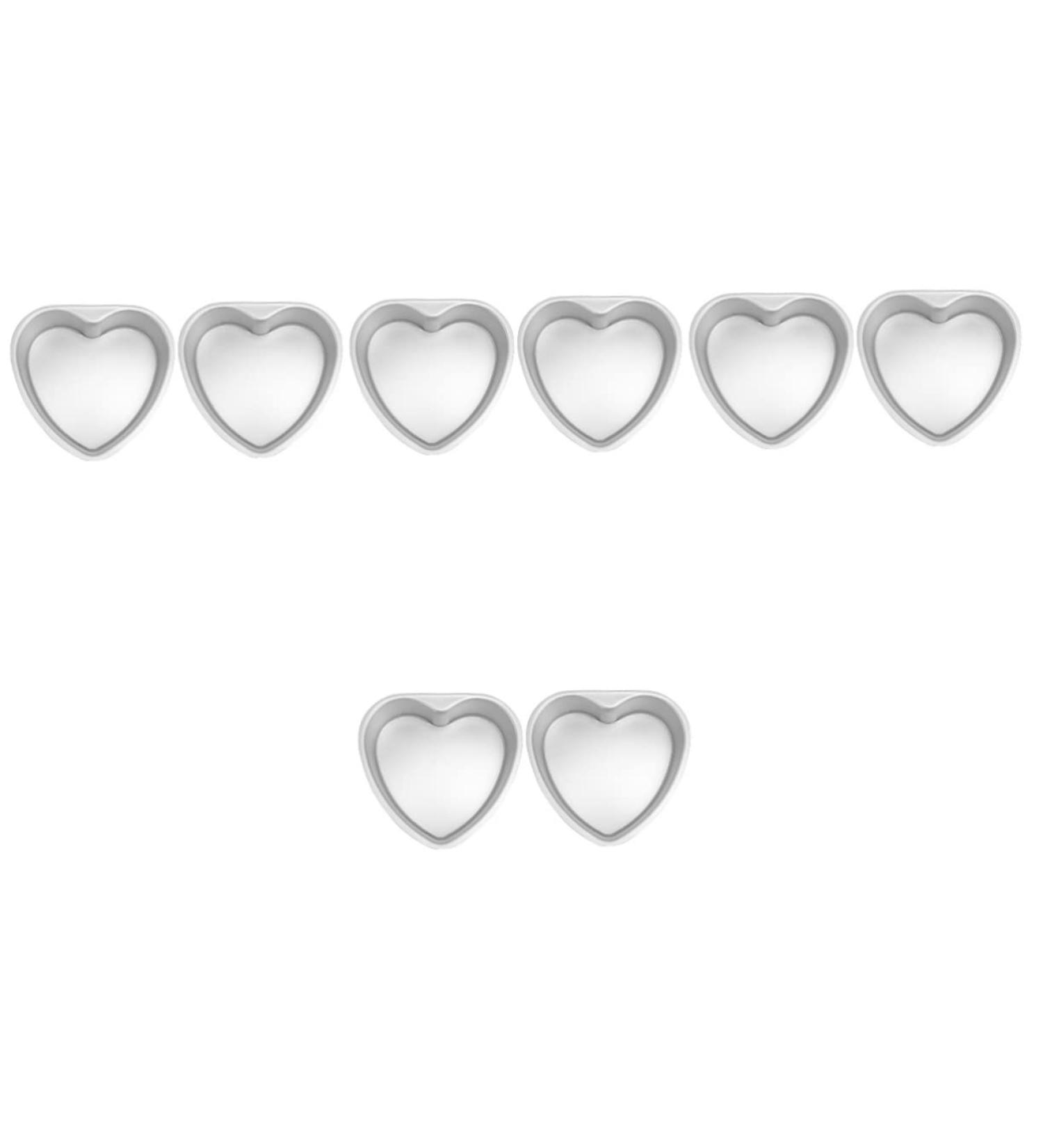Zerodeko 8 Pcs Heart Cake Mold Cake Mould Baking Trays for Oven Deep Baking Pans for Oven Roasting Pan Lasagna Pan Flat Skillet Cake Decorating Stencils Aluminum Alloy Paper Cup Bakeware 15.3X14.8X5.3CMx4pcs Silverx4pcs - Buy Online on GoSupps.com