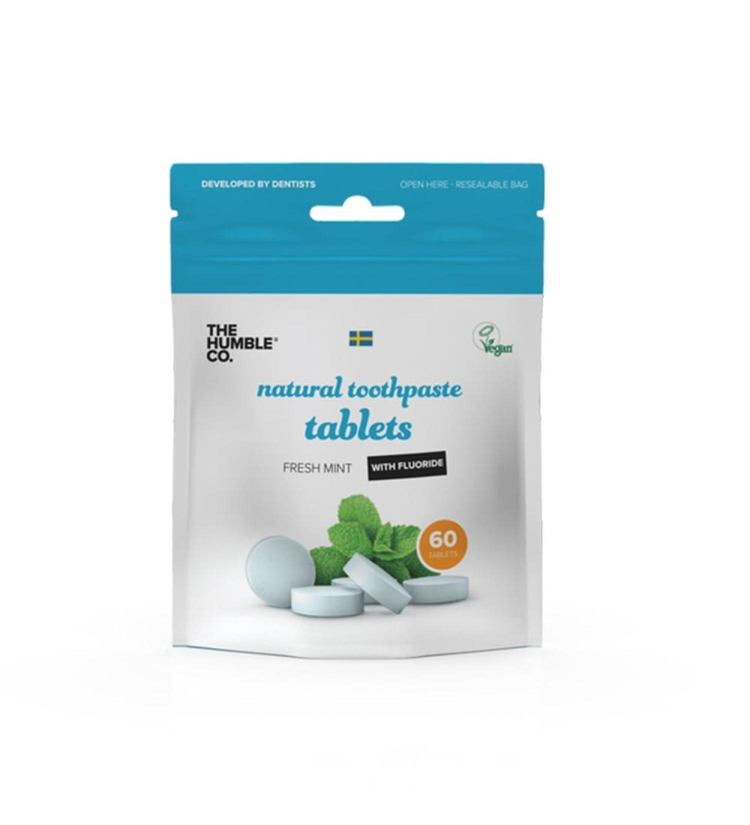 The Humble Co. Fresh Mint Toothpaste WITH Fluoride x60 tablets