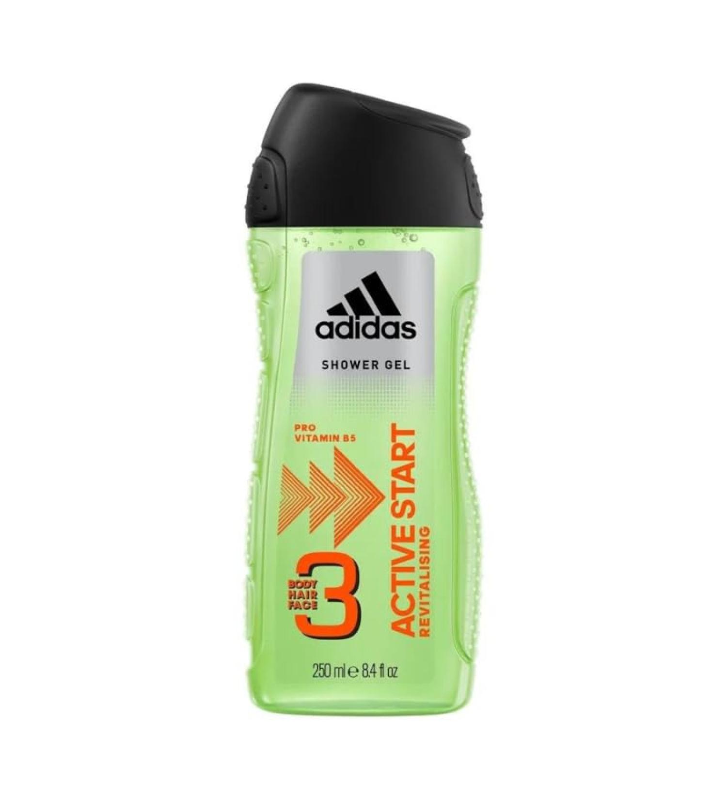 adidas Adidas Men Pack of 6 Active Start 3-in-1 Shower Gels (body hair and face) 250 ml