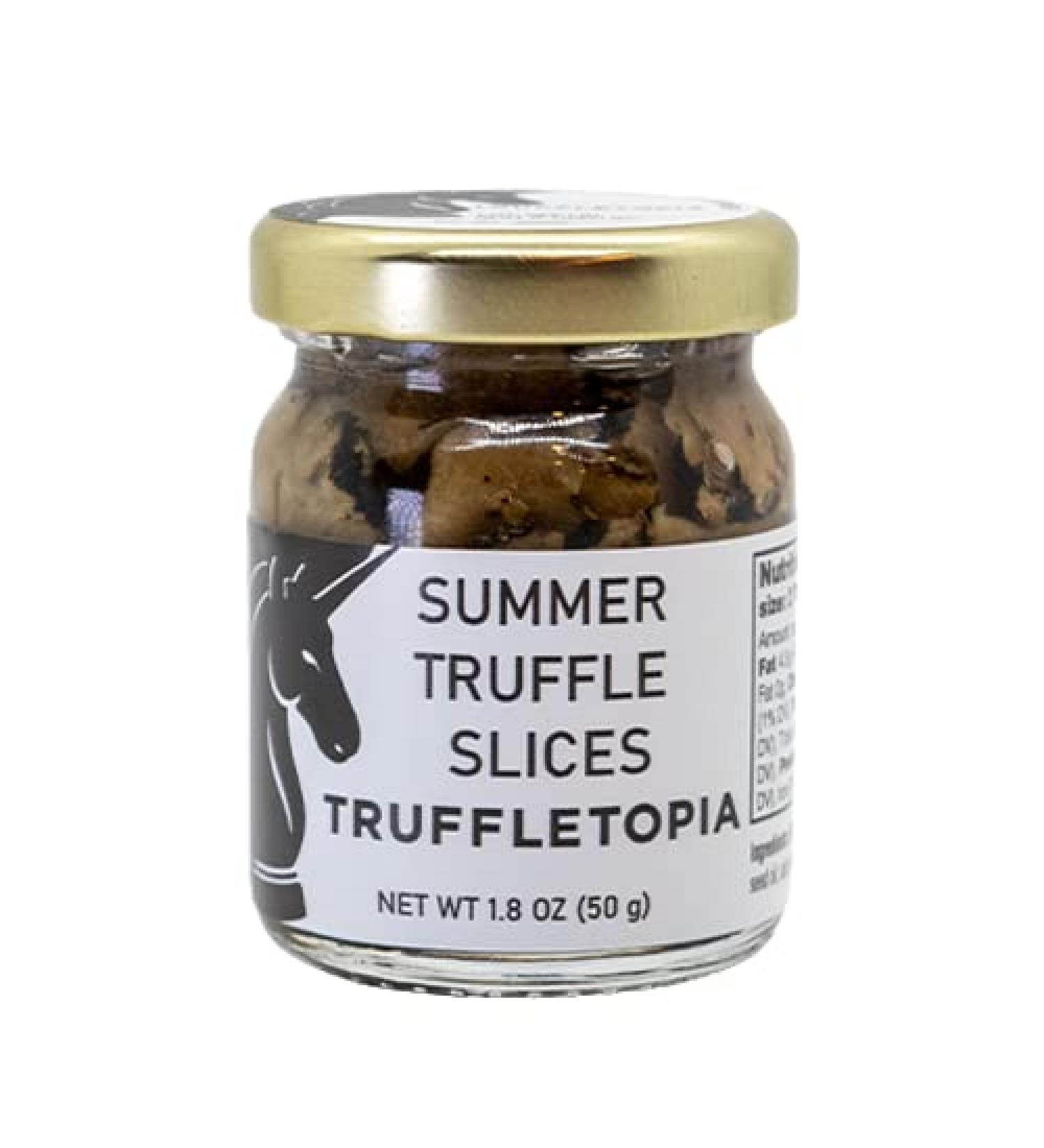 Truffletopia Summer Truffle Slices | Real Italian Black Truffle Carpaccio | Luxury Gourmet Topping | Ready to Eat | 1.8 Oz - Buy Online on GoSupps.com