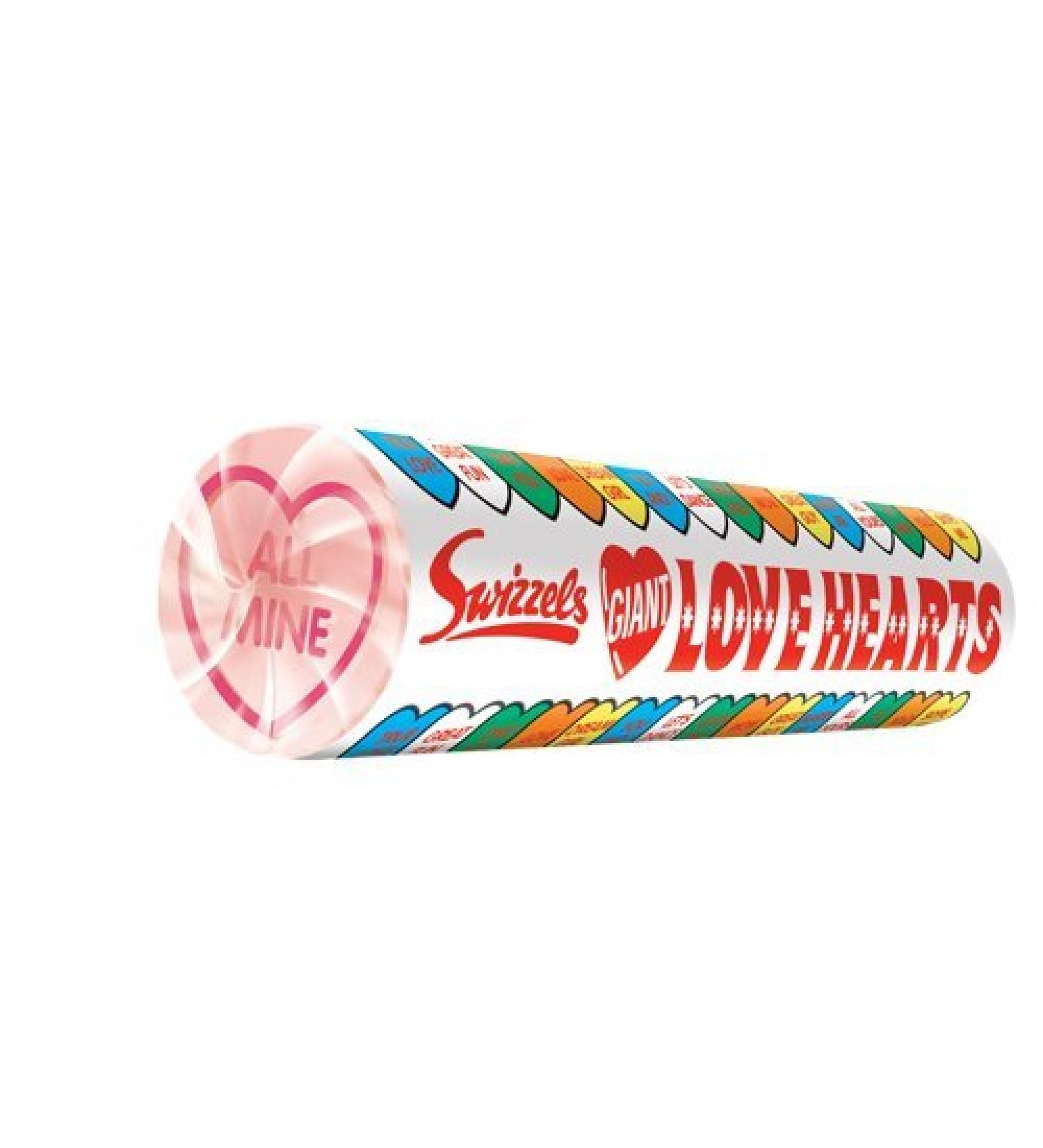 Love Hearts Lot de 12 bonbons pétillants géants Swizzels Matlow 39 g