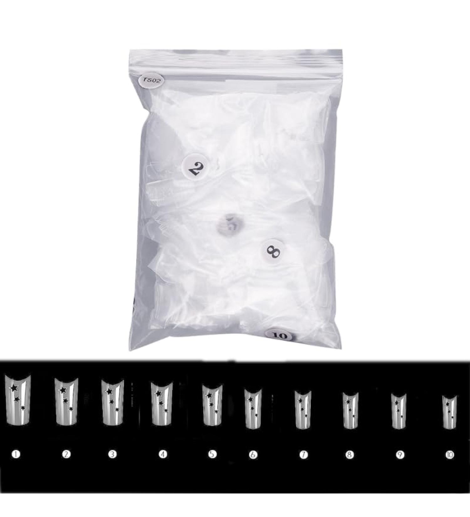 500Pieces Fake Nails Hollow Nail Tip Press On Nails Artificial Nails Full Cover Resin Fake Nails for Women Girls Nail Decorations Nail Accessories Manicure Tools DIY Nail Art - Buy Online on GoSupps.com