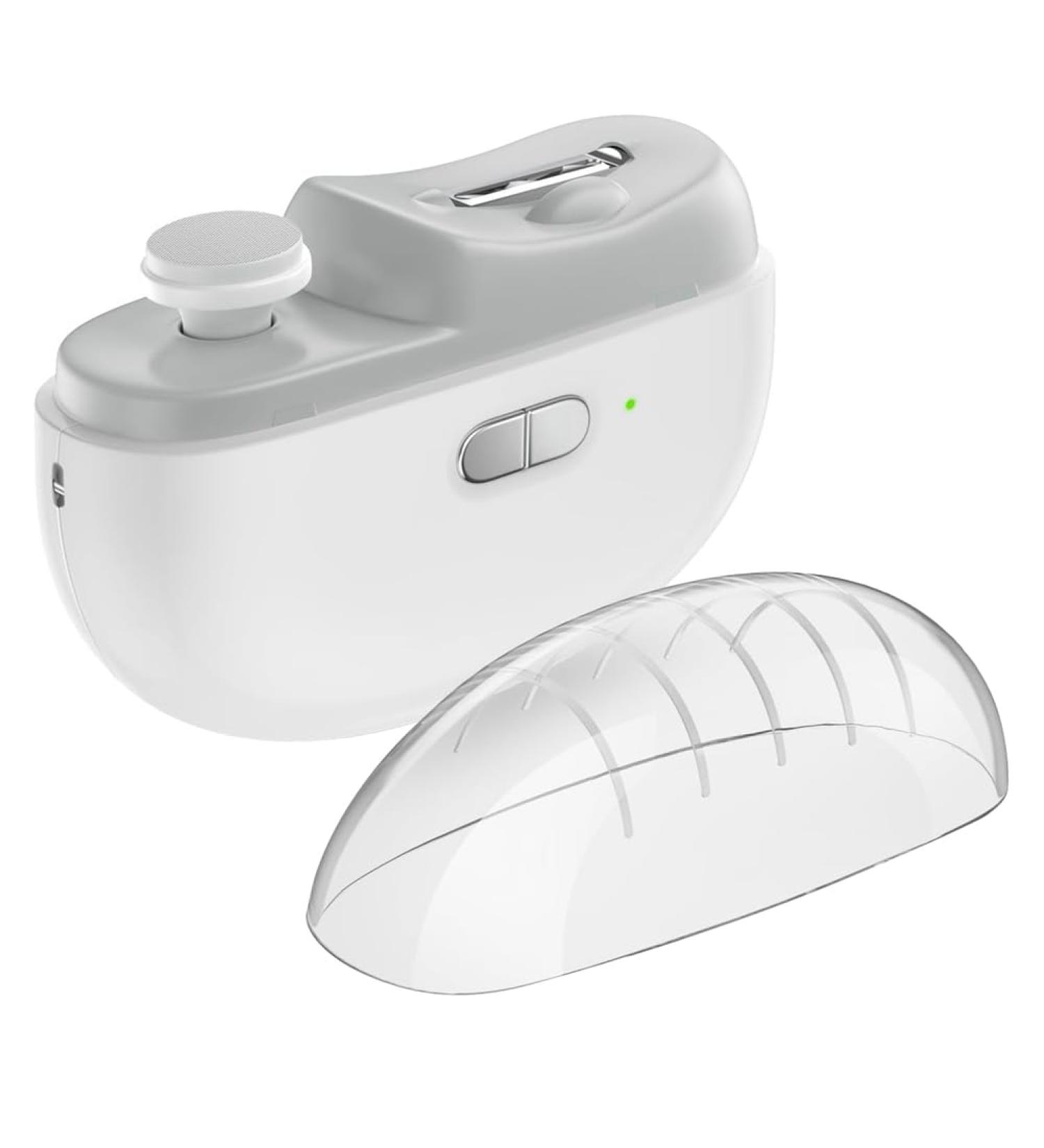 MABSSI Electric Automatic Nail Clipper with Light & 2 Speeds Fingernail Cutter and Polisher Nail Scraps Storage Rechargeable - Buy Online on GoSupps.com