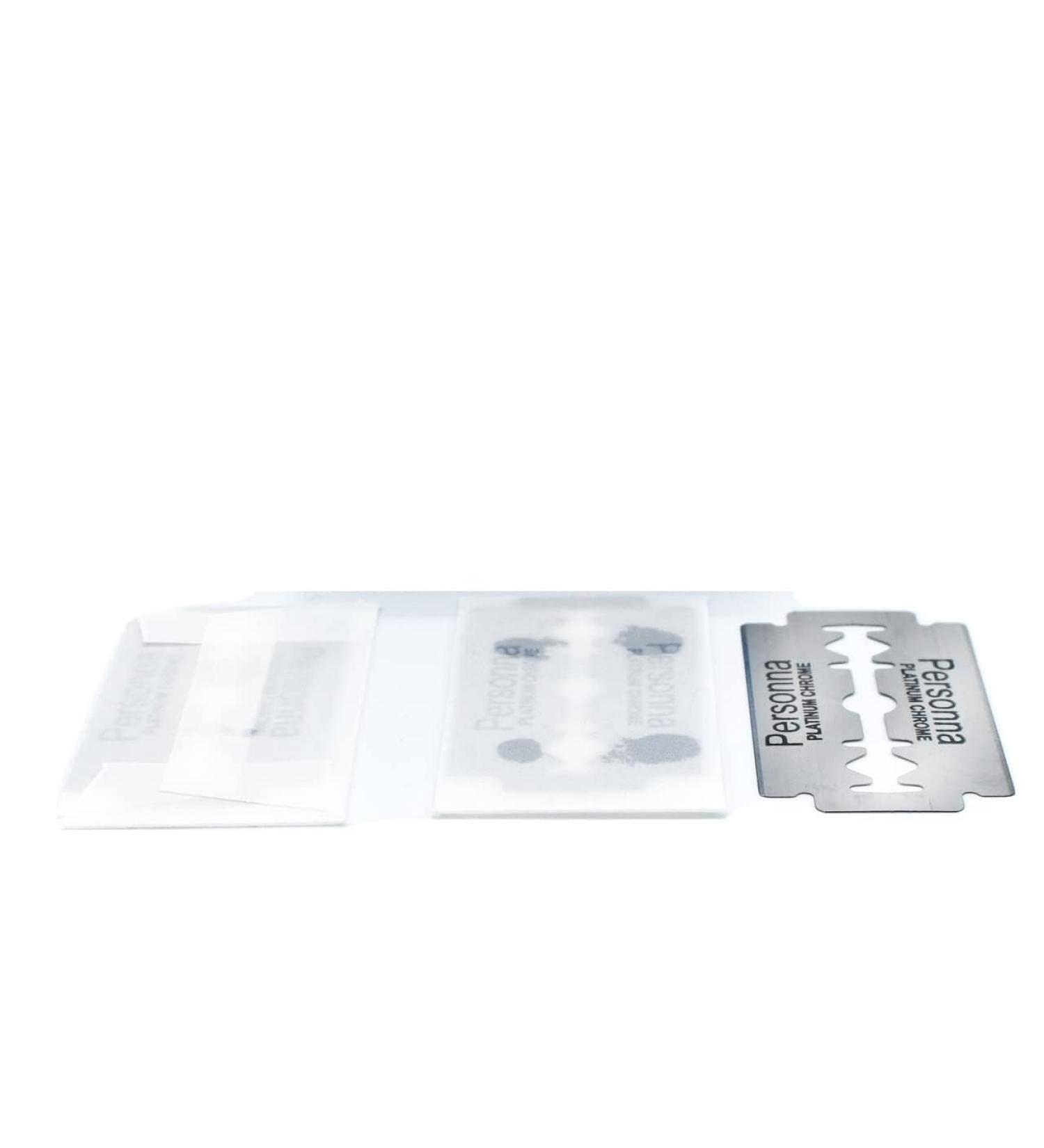 100 Personna Platinum Double Edge Blades- Safety Razor - Double Edge Razor Blades - Personna Razor Blades