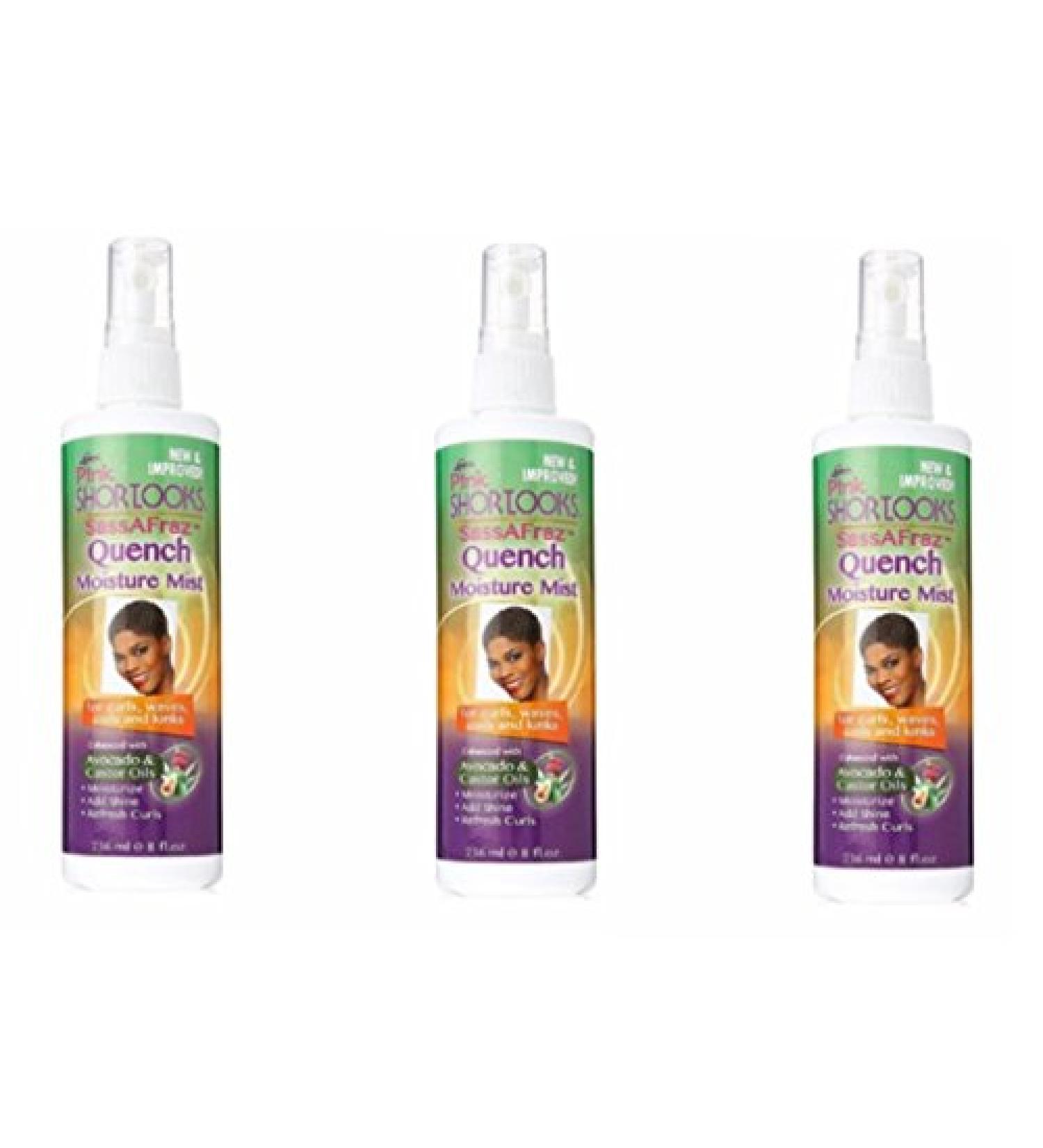 VALUE PACK OF 3 LUSTER PINK SHORTLOOKS QUENCH MOISTURE MIST 8oz ea
