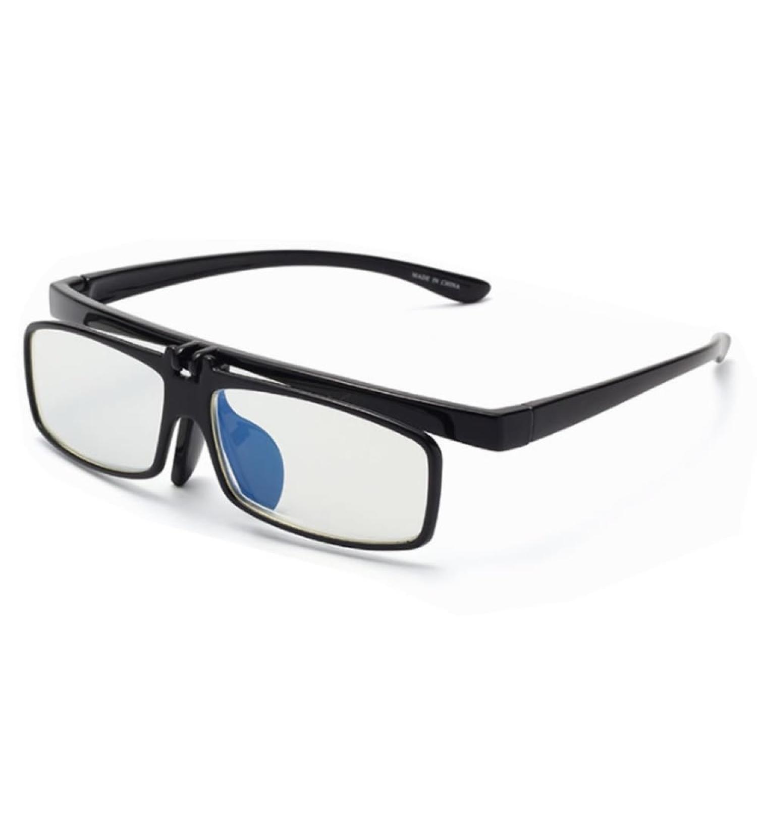 Flip Up Reading Glasses - Unisex Vintage Blue Light Blocking Readers 2.0x for Close Work - Black - Buy Online on GoSupps.com