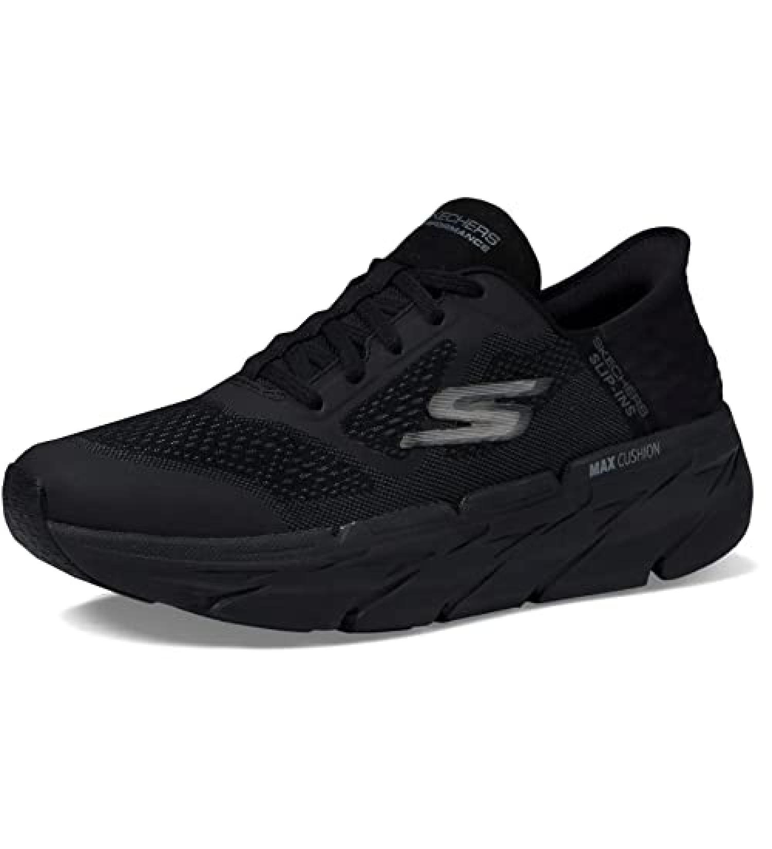 Skechers Men's Max Cushioning Slip-ins - Memory Foam Sneaker 10.5 Black - Buy Online on GoSupps.com