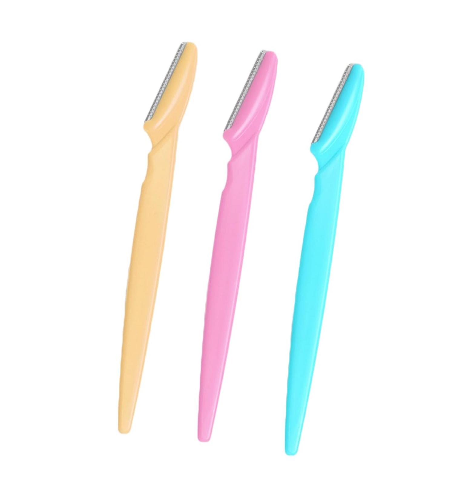 Eyebrow Razor & Facial Hair Trimmer - Safe Precision Shaping Tool (3 Pack) for Eyebrows Neck & Face - International Shipping Available - Buy Online on GoSupps.com