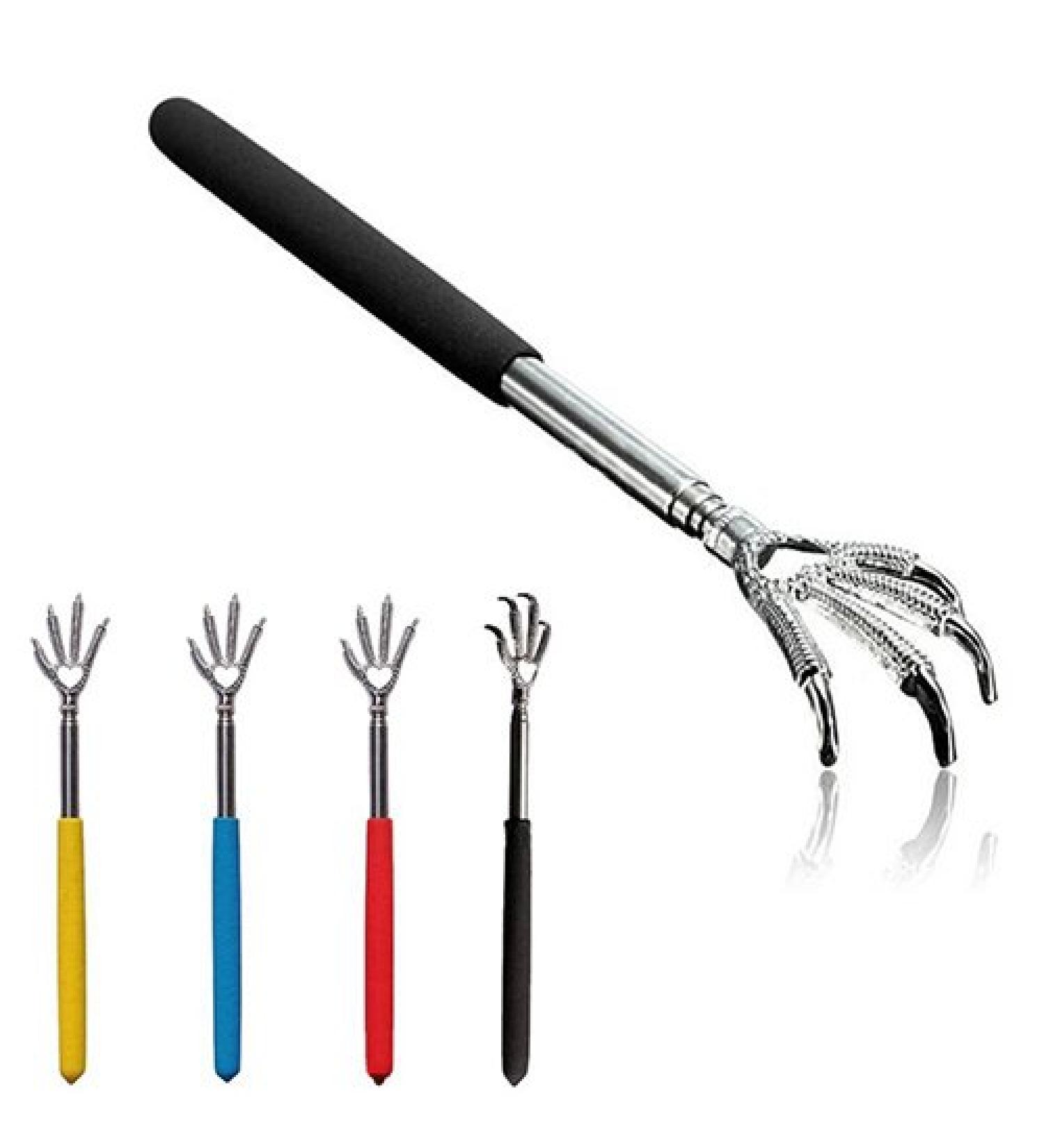 Steellwingsf Extendable Back Scratcher - 58 cm Stainless Steel Multi-Coloured | Ideal for Relieving Itch Anywhere | Shop Internationally - Buy Online on GoSupps.com