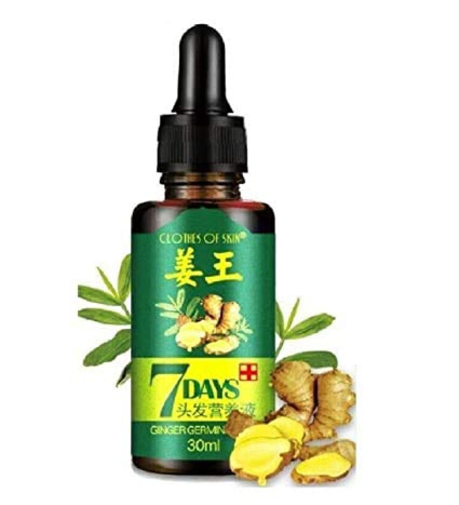 Ginger Hair Growth Serum - Stop Hair Loss & Thinning Treatment - 30ML - For Women & Men - Buy Online on GoSupps.com