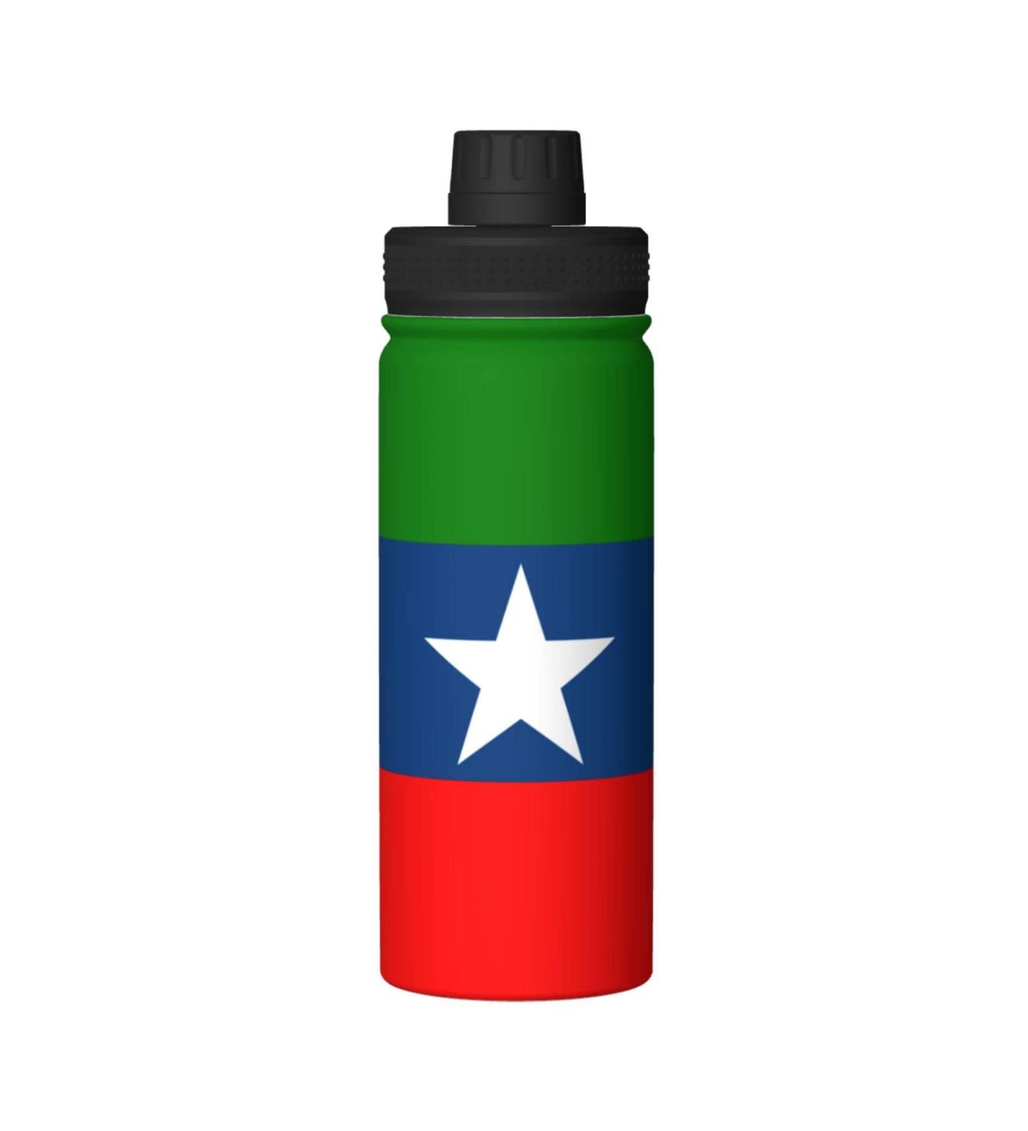 FJQWKLF Flag of Ogaden National Liberation Front Water Bottle 18OZ Stainless Steel Insulated Water Bottles with Spout Lid Sports Water Bottle for Travel Camping Hiking Biking Water Jug - Buy Online on GoSupps.com