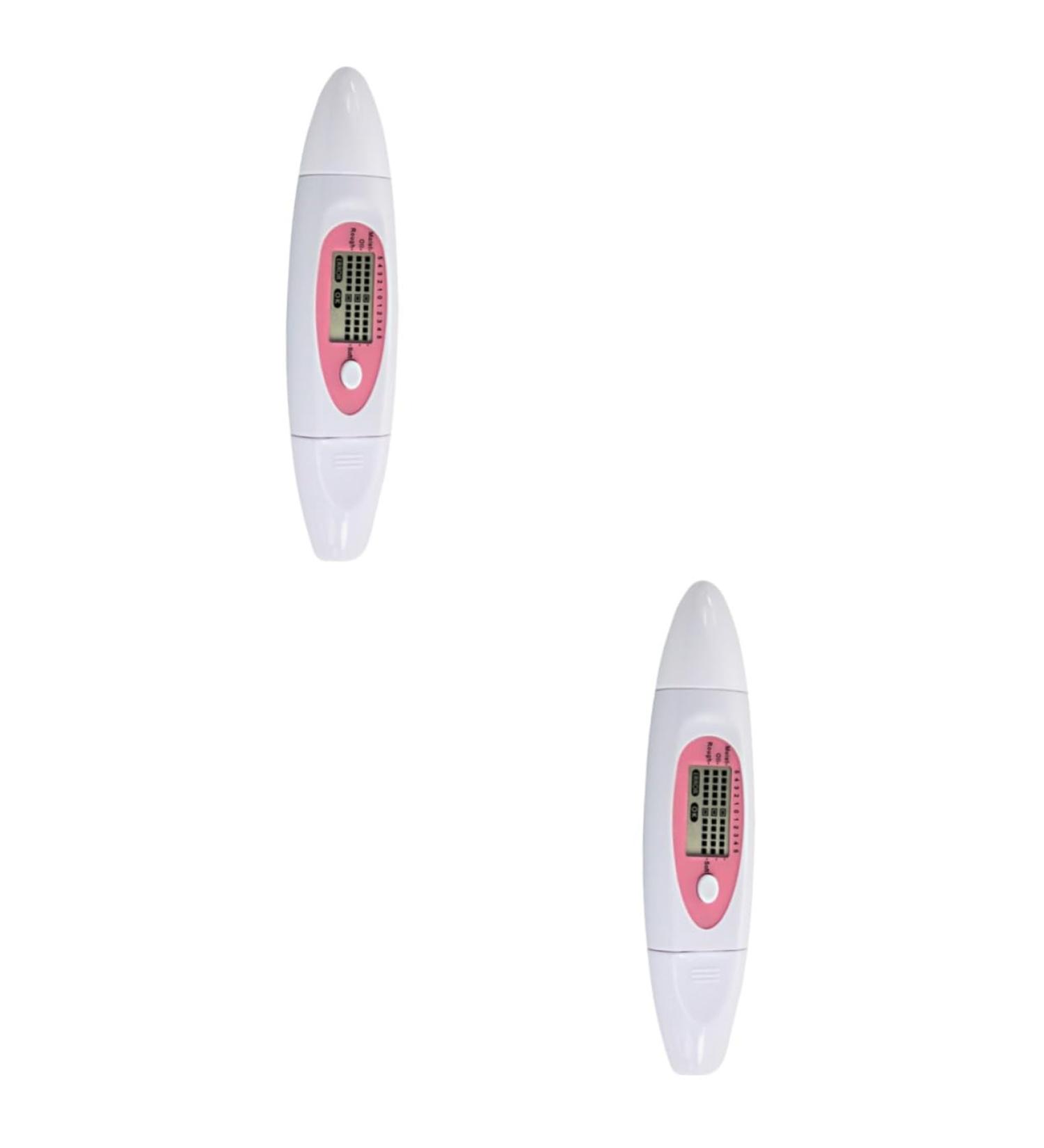 Beavorty 2pcs 3 1 Moisture Meter Min Spa Humidifier 3 in 1 Facial Moisture Oil Tester Sensor Detector Grease 13.5X2 CMx2pcs Pink+whitex2pcs - Buy Online on GoSupps.com