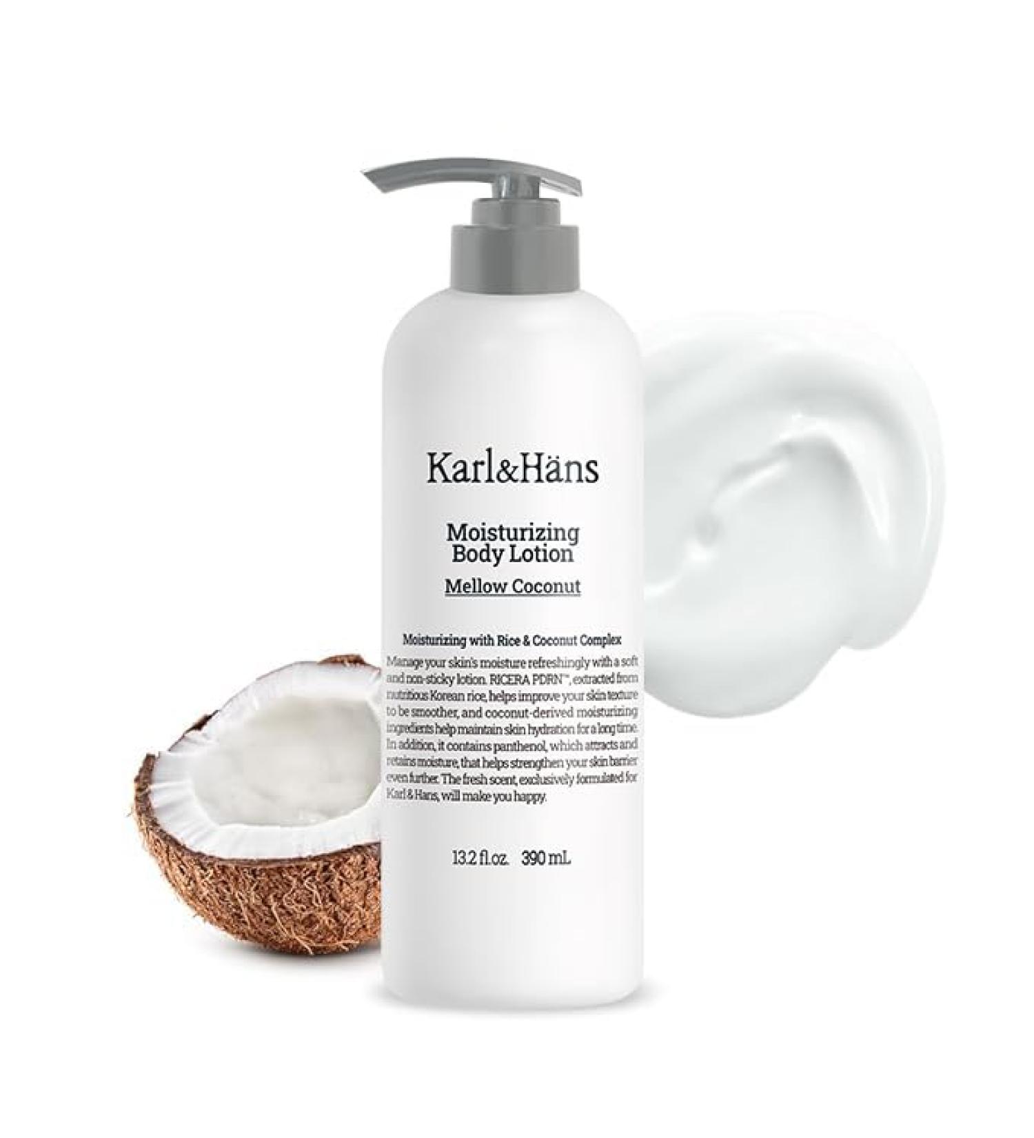 Karl&Hans Moisturizing Body Lotion (390ml, Coconut) Coconut 13.2 Fl Oz (Pack of 1) - Buy Online on GoSupps.com