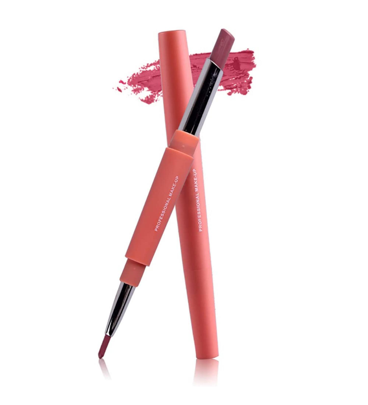 Lucoss Double-Ended Multifunctional Lipstick Double-ended Lipstick and Lip Liner Lip Liner Stick Pencil Matte Colors - Buy Online on GoSupps.com