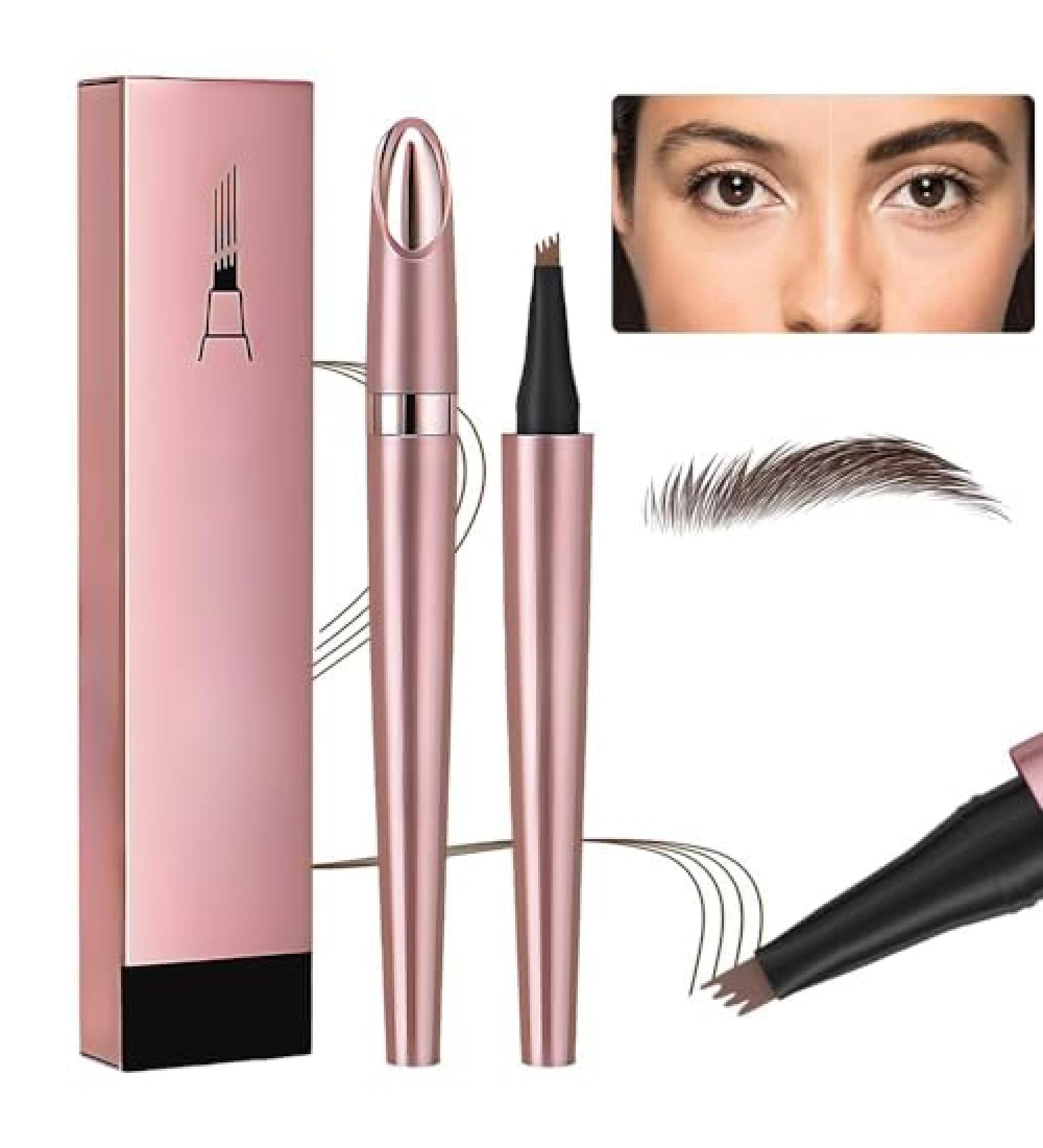 Magic Eyebrow Pencil New Waterproof 3D Eyebrow Pencil 4 Tips Eyebrow Pen Natural Long Lasting Microblading Eyebrow Pencil Waterproof 3D Eyebrow Pencil (Dark Brown) - Buy Online on GoSupps.com