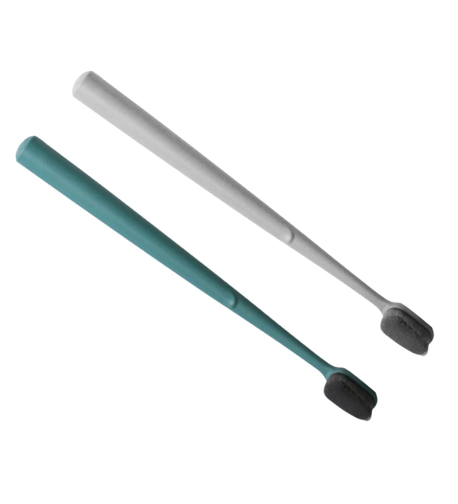 Buy FRCOLOR 2pcs Soft Nylon Charcoal Toothbrushes - Convenient Travel Oral Care | Eco-Friendly Tongue Care Brush for International Shipping - Buy Online on GoSupps.com