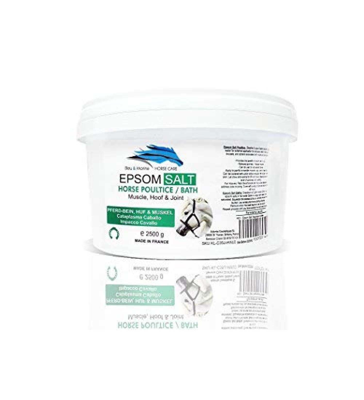 blue & navy Bretania - Epsom Salt for Horses 2.5 kg | Rich in Magnesium | Multiple Uses: Chicken Bath Wrap | Muscle Relief | Toxin Absorption | Economical - Buy Online on GoSupps.com