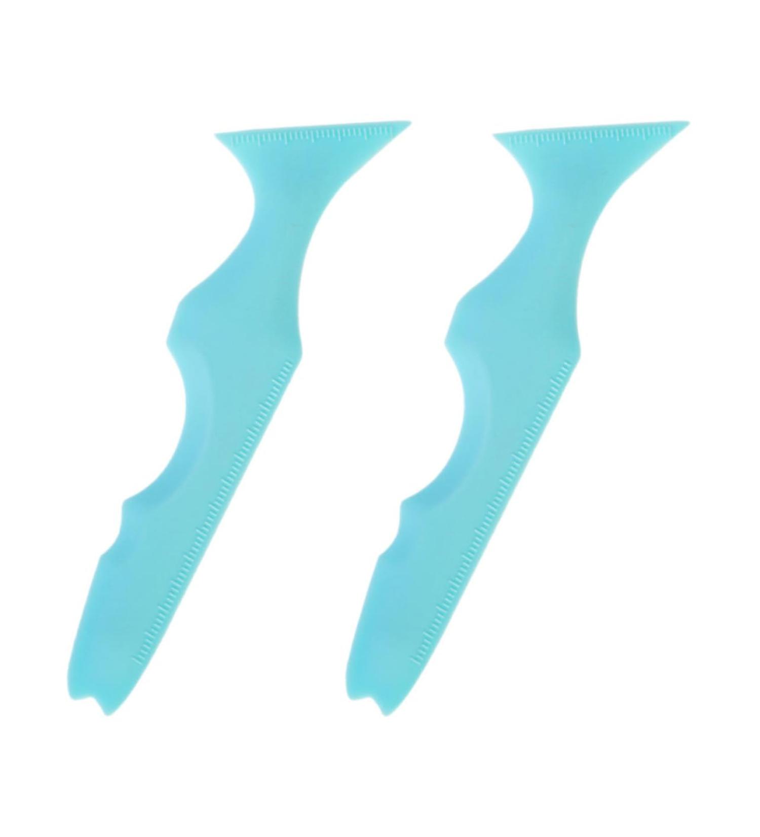 Beavorty 2pcs Silicone Beauty Ruler Makeup Samples Eye Liner Stencils for Eyes Eyelash Silicone Board - Buy Online on GoSupps.com