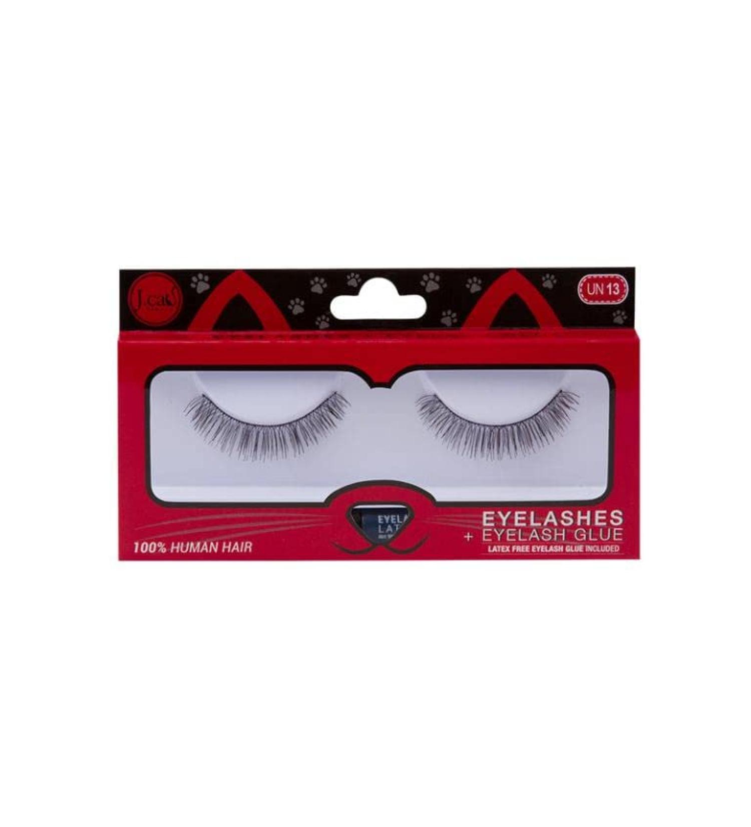 J Cat Beauty Eyelashes + Eyelash Glue - UN13